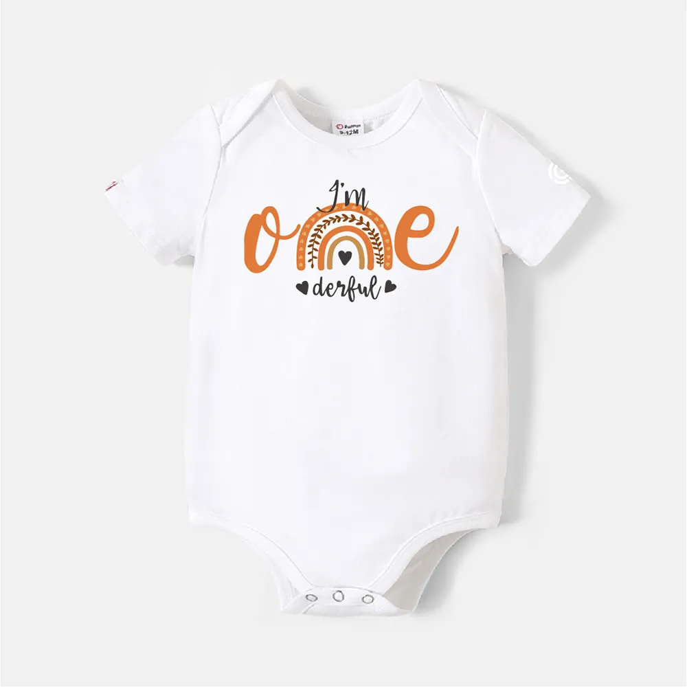 Go-Neat Water Repellent and Stain Resistant Family Matching Rainbow & Letter Print Short-sleeve Birthday Tee
Go-Neat Water Repellent and Stain Resistant Family Matching Rainbow & Letter Print Short-sleeve Birthday Tee
