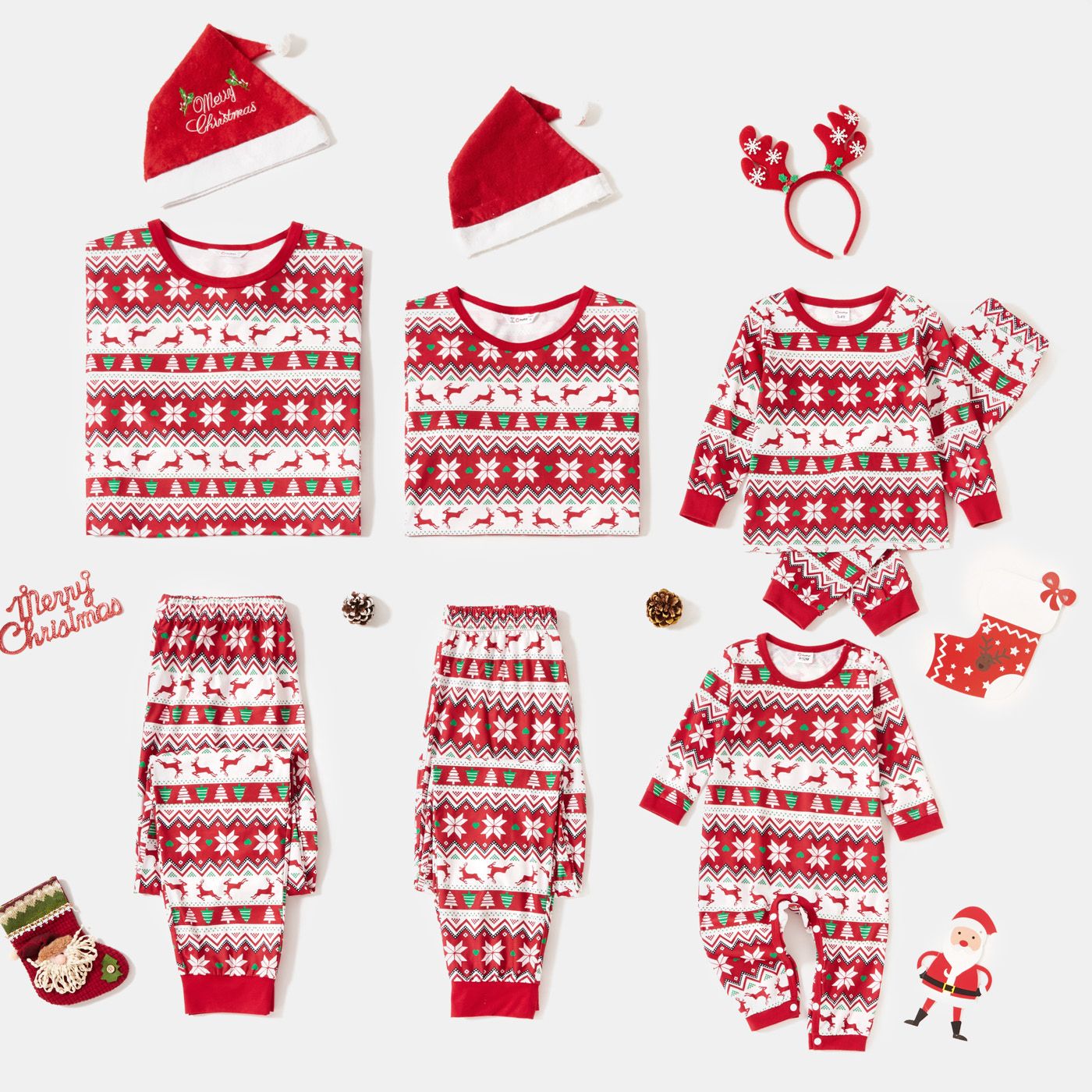 Christmas All Over Print Red Family Matching Long-sleeve Pajamas Sets (Flame Resistant) 
Christmas All Over Print Red Family Matching Long-sleeve Pajamas Sets (Flame Resistant)