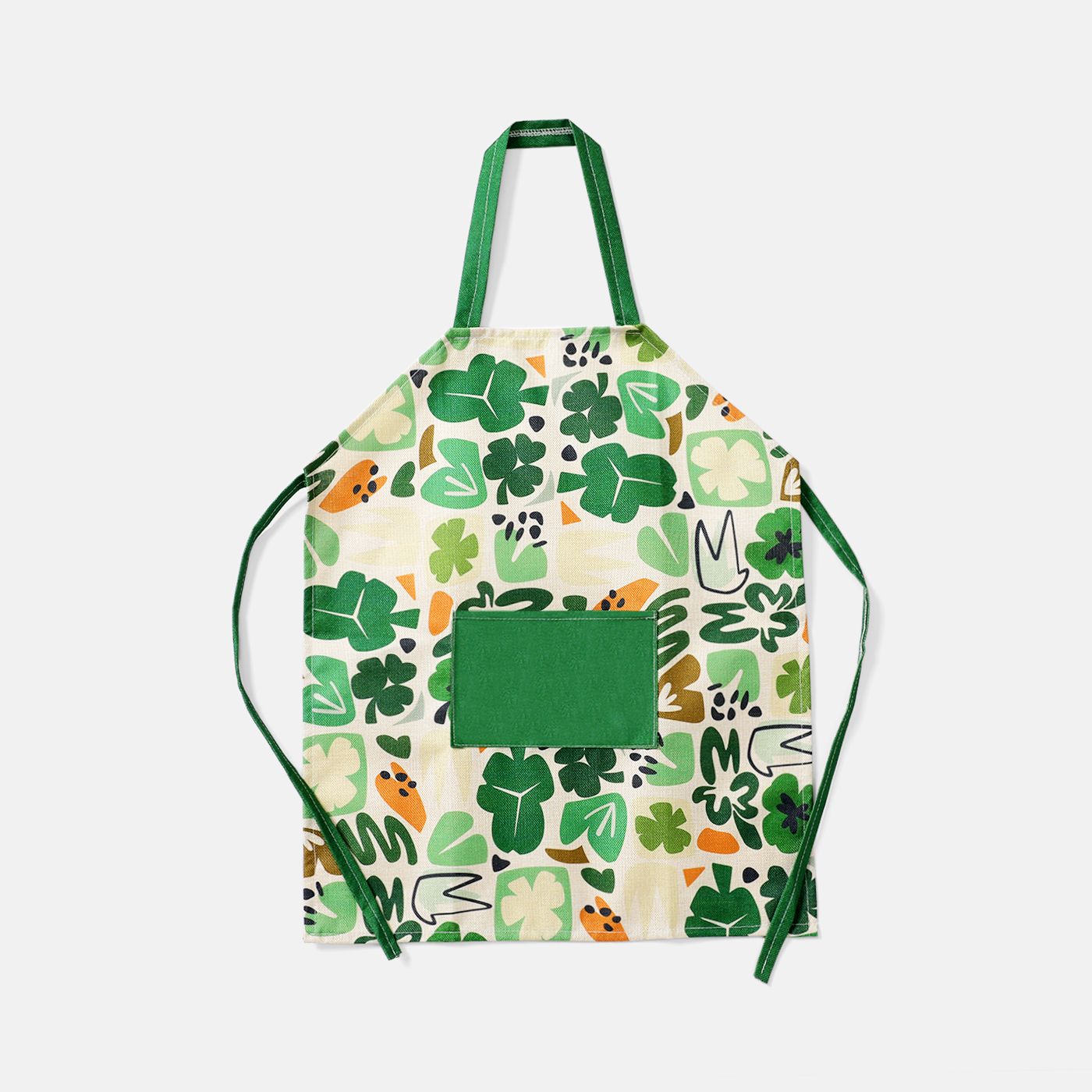 

St. Patrick's Day Leaf Print Apron for Mom and Me (Pattern Position Random)
