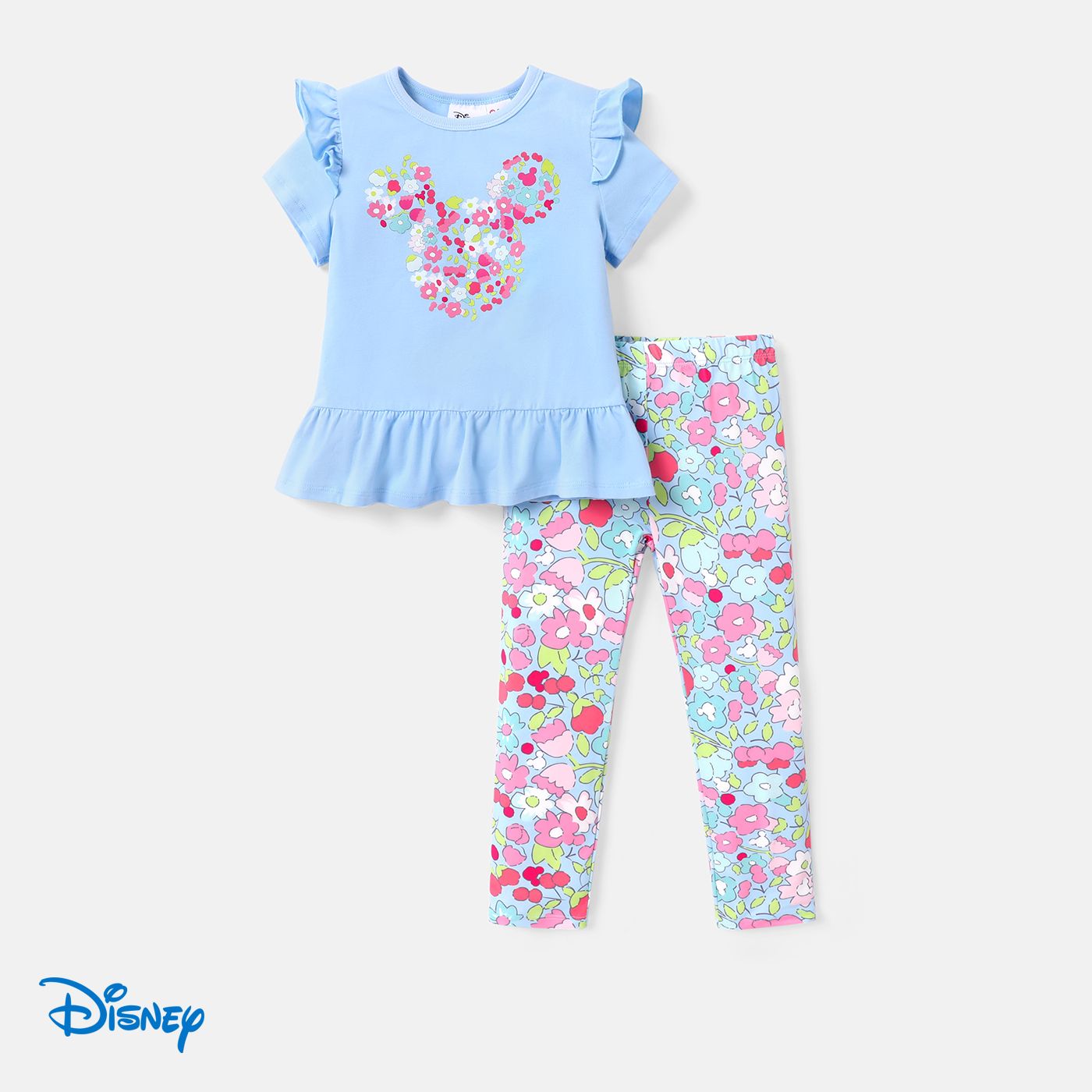 Disney Mickey and Friends Toddler Girl 2pcs Floral Print Ruffle-sleeve Top and Leggings Set
Disney Mickey and Friends Toddler Girl 2pcs Floral Print Ruffle-sleeve Top and Leggings Set