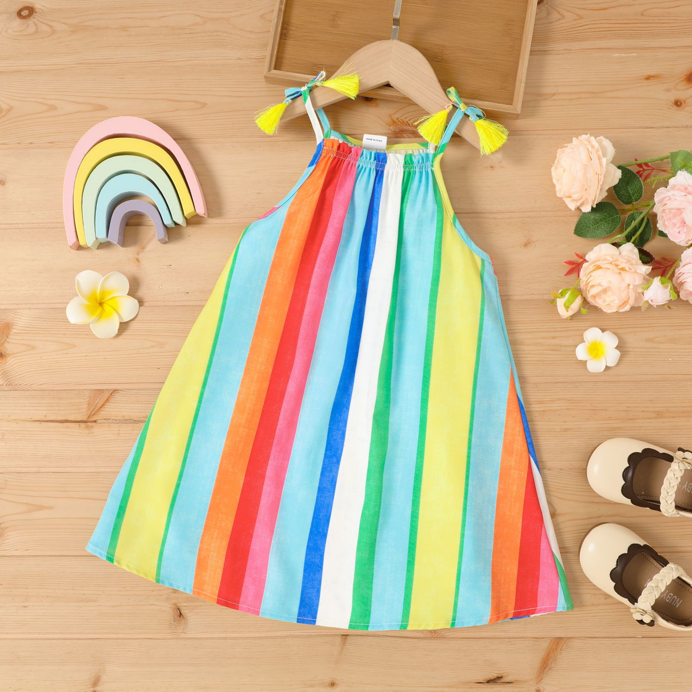 Toddler Girl Colorful Stripe Slip Dress
Toddler Girl Colorful Stripe Slip Dress