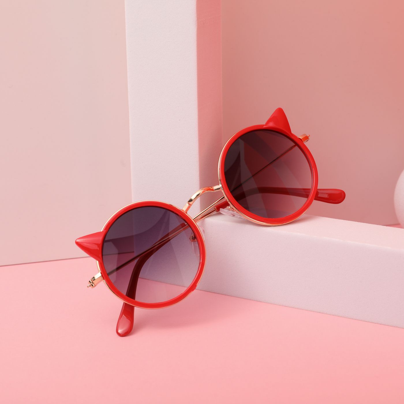 Toddler/Kid Cat Pattern Sunglases (with Glasses Case)