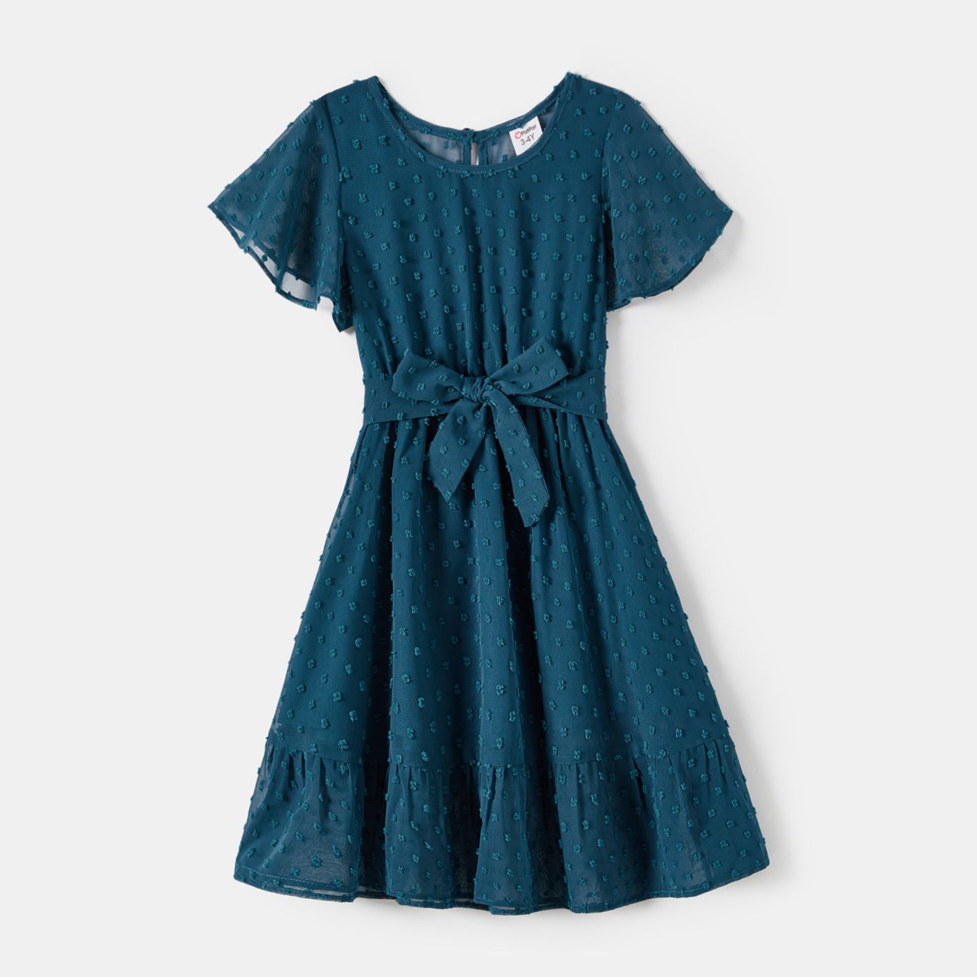 Family Matching Solid Belted V-neck Polka Dot Dresses And Color-Block Short Sleeve Tops Sets
Family Matching Solid Belted V-neck Polka Dot Dresses And Color-Block Short Sleeve Tops Sets