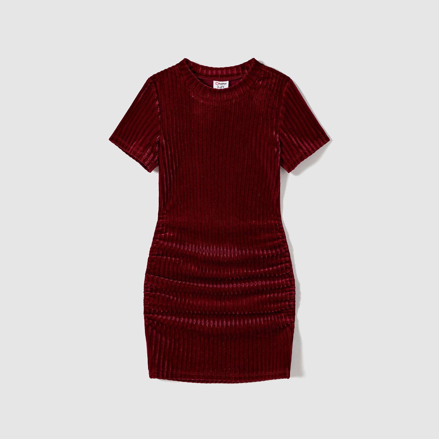 Family Matching Solid Knit Ruched Bodycon Dresses And Color Block Short Sleeve Tops Sets
Family Matching Solid Knit Ruched Bodycon Dresses And Color Block Short Sleeve Tops Sets