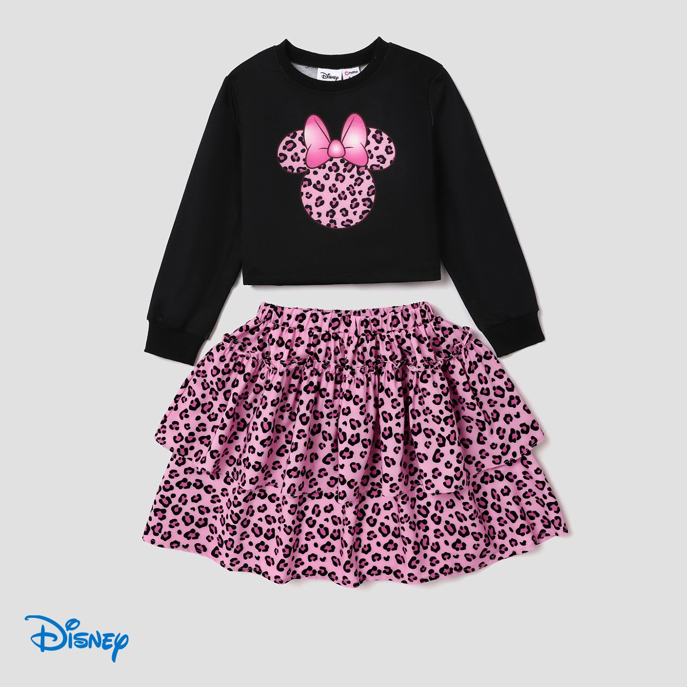 Disney Mickey and Friends Kid Girl Character Print Long-sleeve Top and Leopard Print Dress
Disney Mickey and Friends Kid Girl Character Print Long-sleeve Top and Leopard Print Dress
