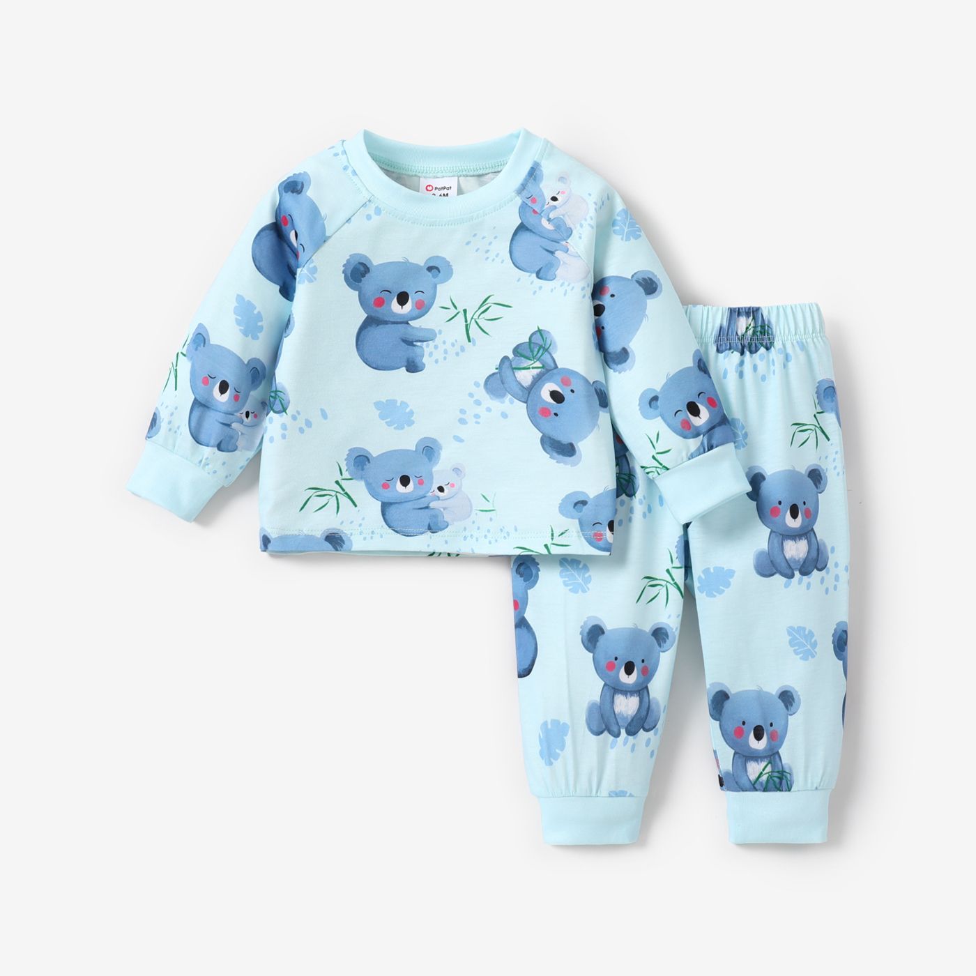 

2pcs Baby/Toddler Boy Basic Koala Pattern Pajama Set