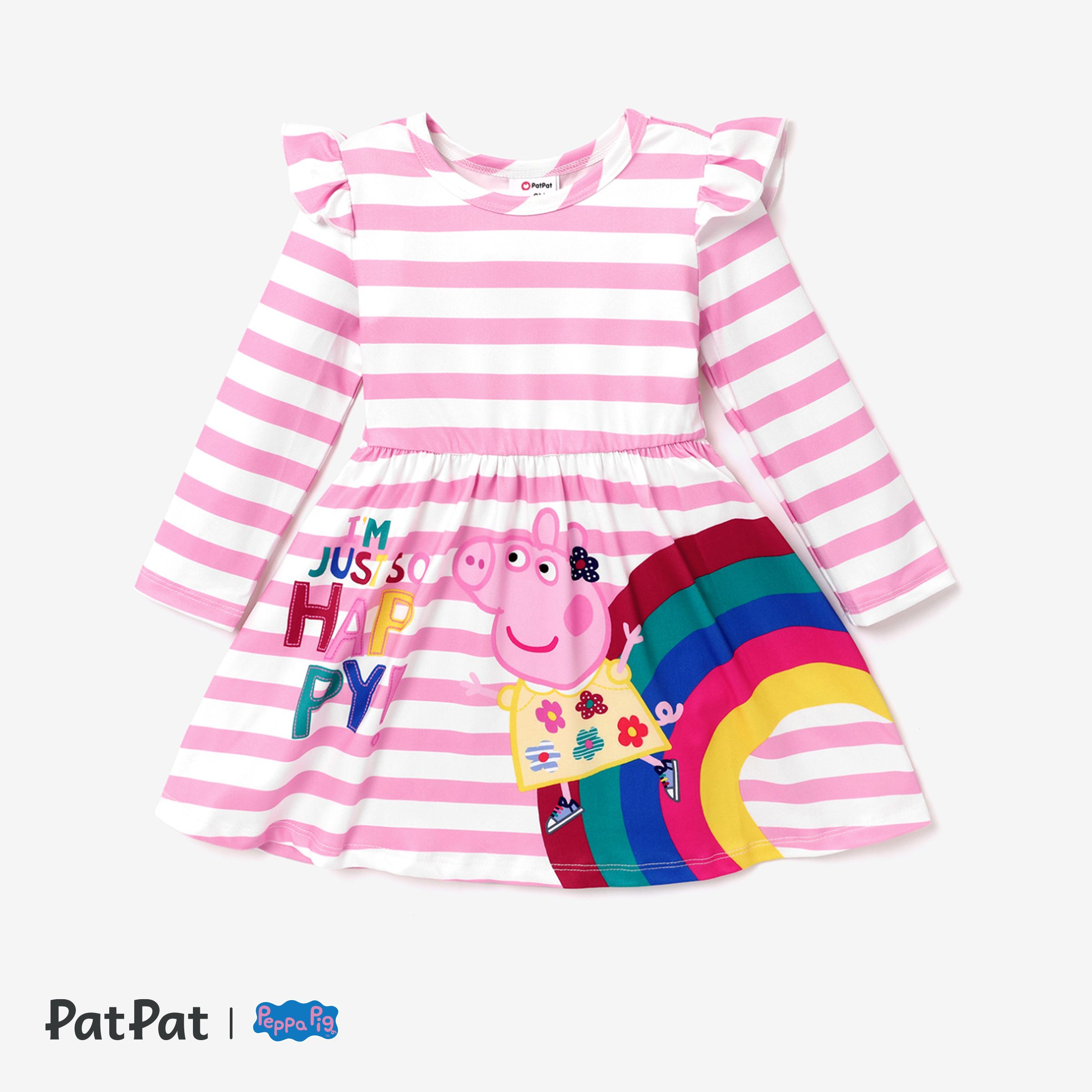 

Peppa Pig Toddler Girl Character Print Flutter-sleeve Dresses