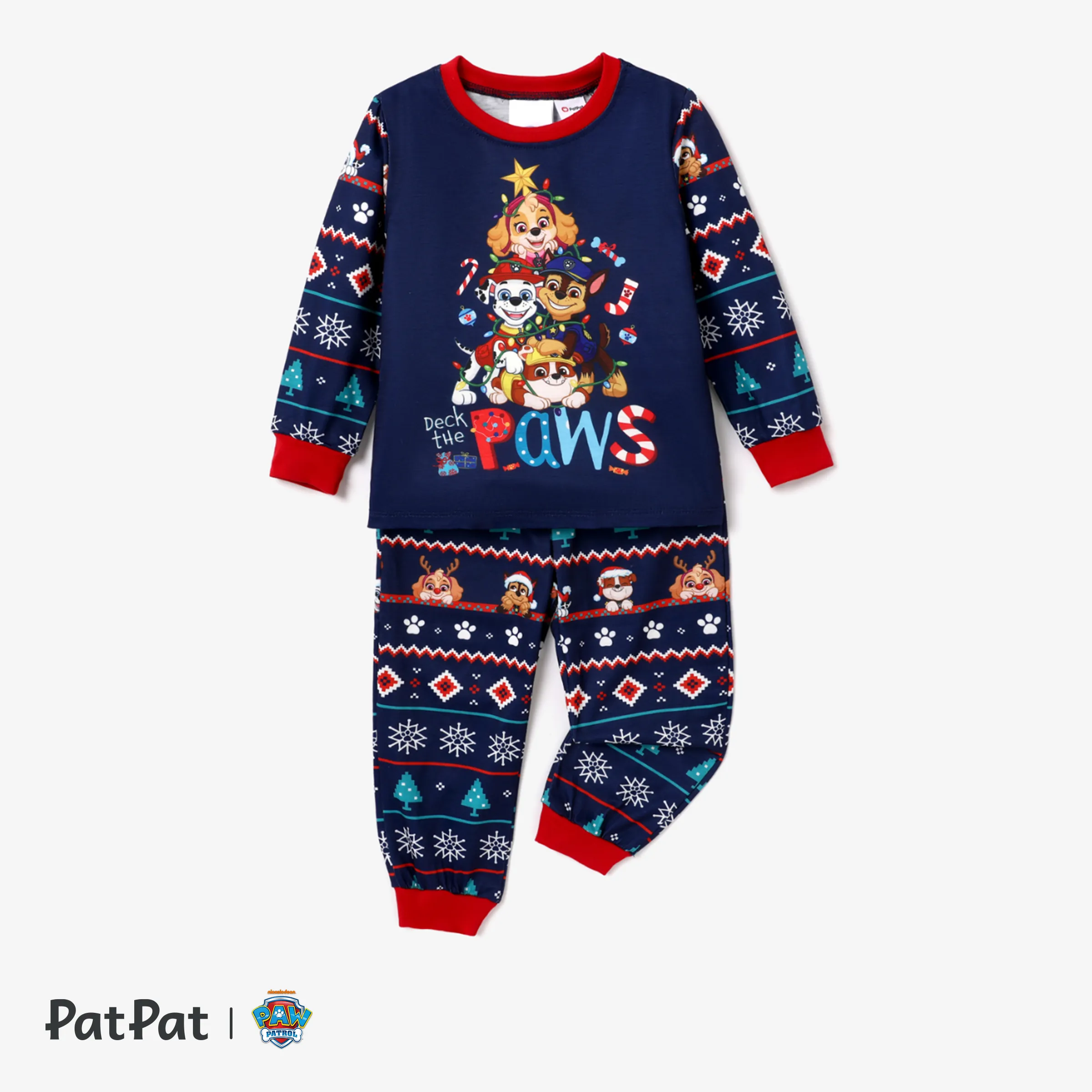 

PAW Patrol Christmas Family Matching Character Allover Print Long-sleeve Pajamas Sets(Flame Resistant)