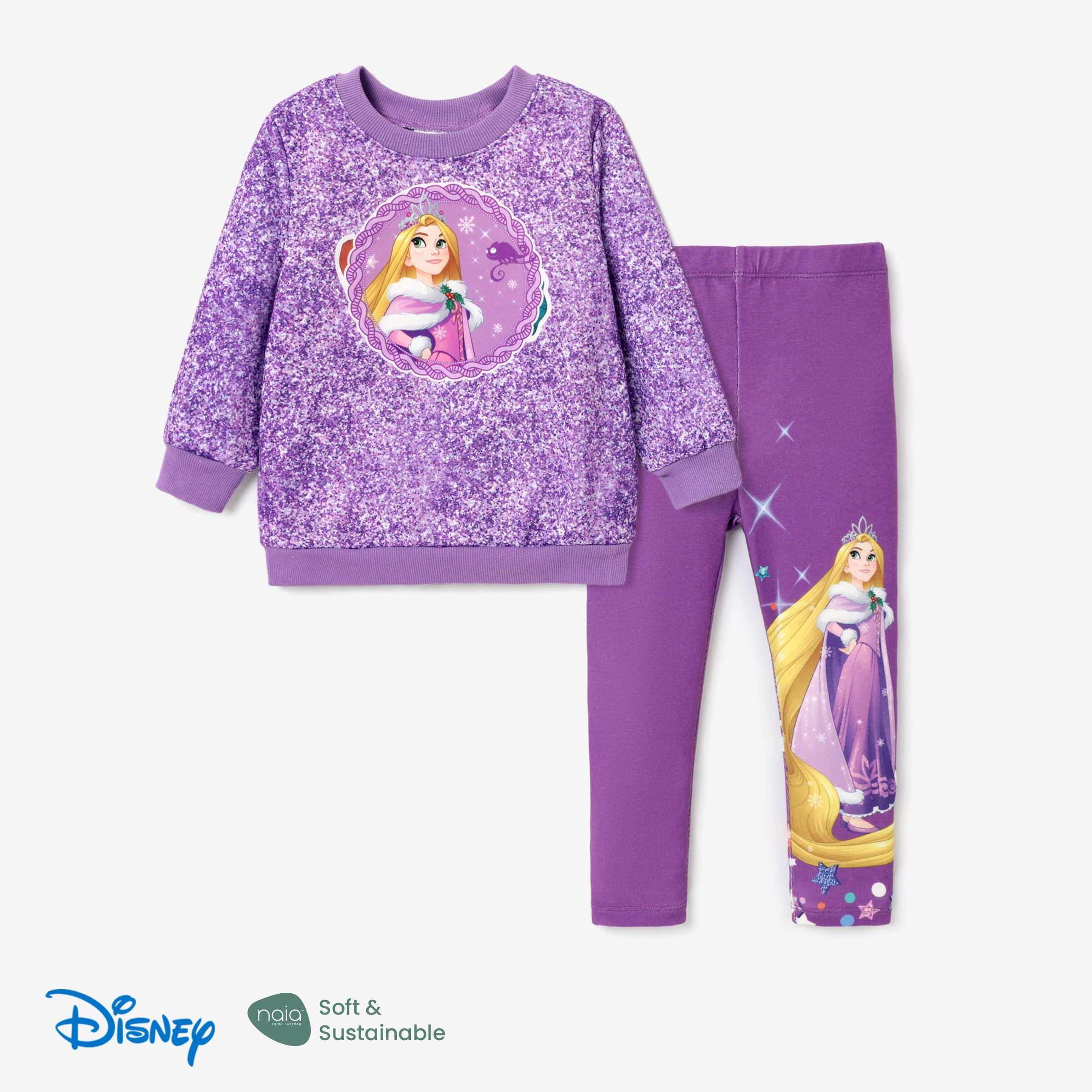 Disney Princess Matching Character Pattern Crew Neck Sweatshirt and Glitter Print Matching Leggings
Disney Princess Matching Character Pattern Crew Neck Sweatshirt and Glitter Print Matching Leggings
