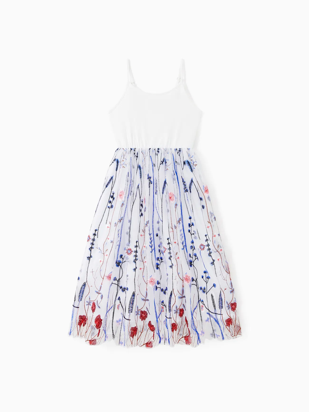 Family Matching Solid Color/Raglan Sleeves Cotton Tee or White Cami Top Spliced Embroidered Tulle Dress
Family Matching Solid Color/Raglan Sleeves Cotton Tee or White Cami Top Spliced Embroidered Tulle Dress