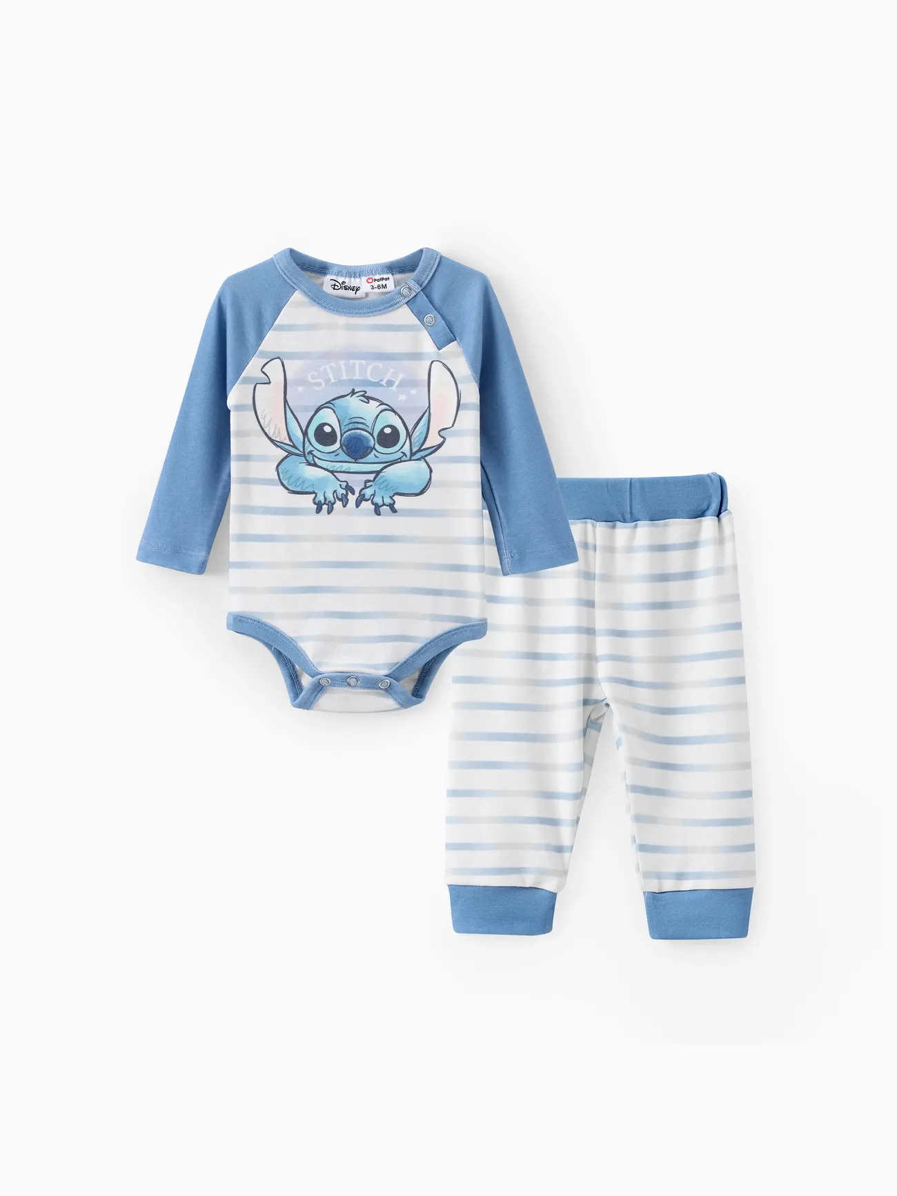 Disney Stitch Baby Girls/Boys 2pcs Naia™ Character Striped Print Long-sleeve Romper with Pants Set
Disney Stitch Baby Girls/Boys 2pcs Naia™ Character Striped Print Long-sleeve Romper with Pants Set