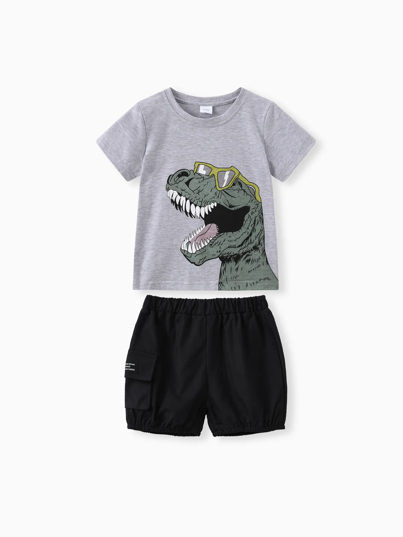 2pcs Toddler Boy Playful Dinosaur Print Tee & Cargo Shorts Set
2pcs Toddler Boy Playful Dinosaur Print Tee & Cargo Shorts Set