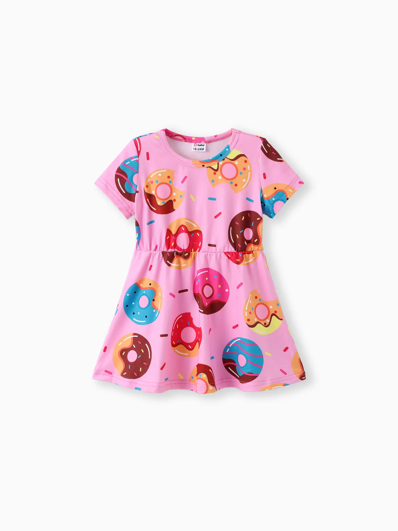 Toddler Girl Food Donut Print Short-sleeve Dress
Toddler Girl Food Donut Print Short-sleeve Dress