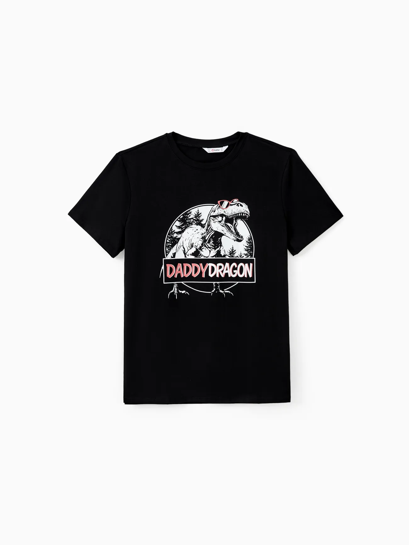 Family Matching Cotton Black Short Sleeves Dinosaur Graphic Tops 
Family Matching Cotton Black Short Sleeves Dinosaur Graphic Tops