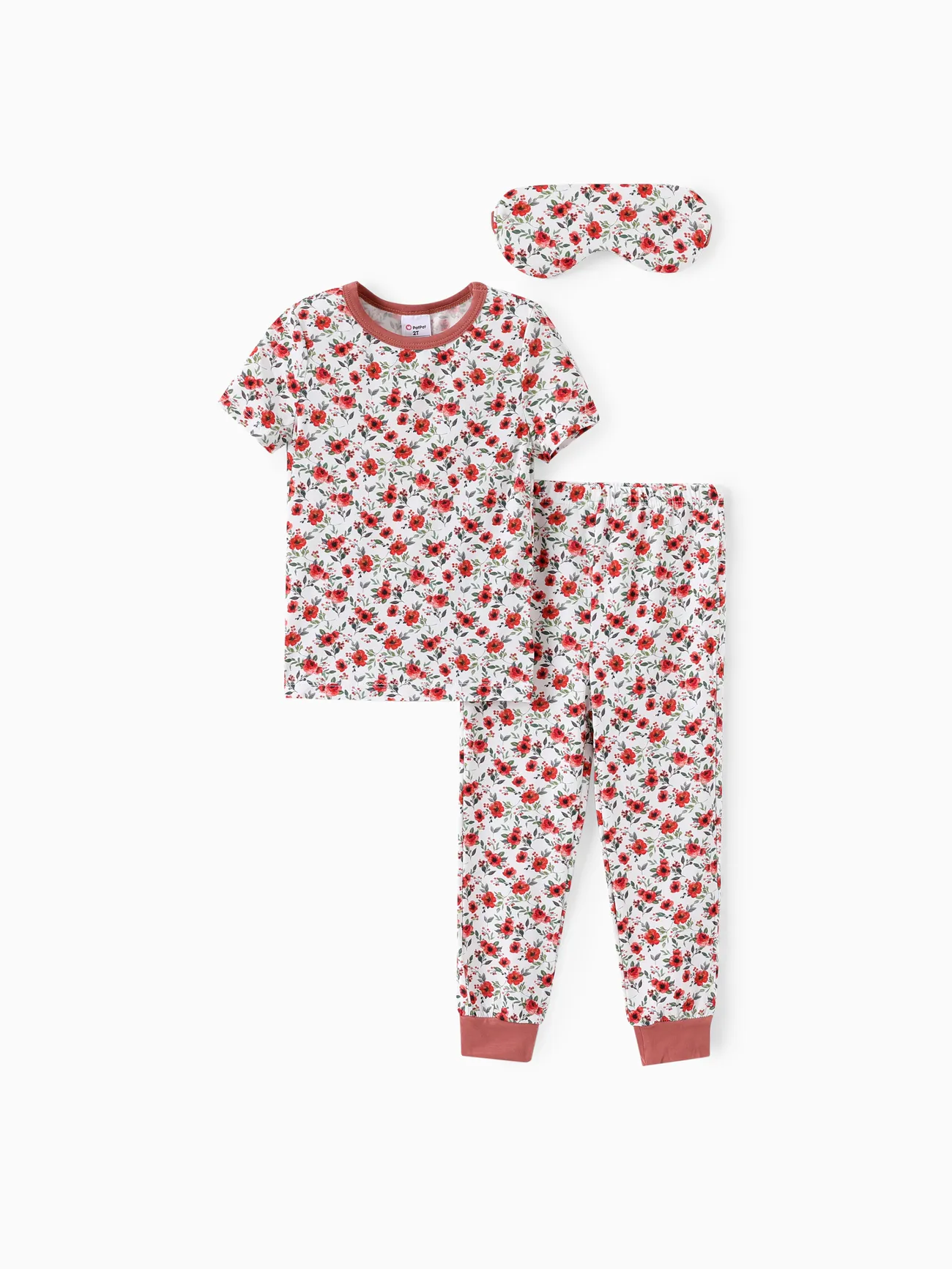 Bamboo Viscose Toddler Girl 3pcs Printed Snug-Fitting Pajamas with Eye Mask Set 
Bamboo Viscose Toddler Girl 3pcs Printed Snug-Fitting Pajamas with Eye Mask Set