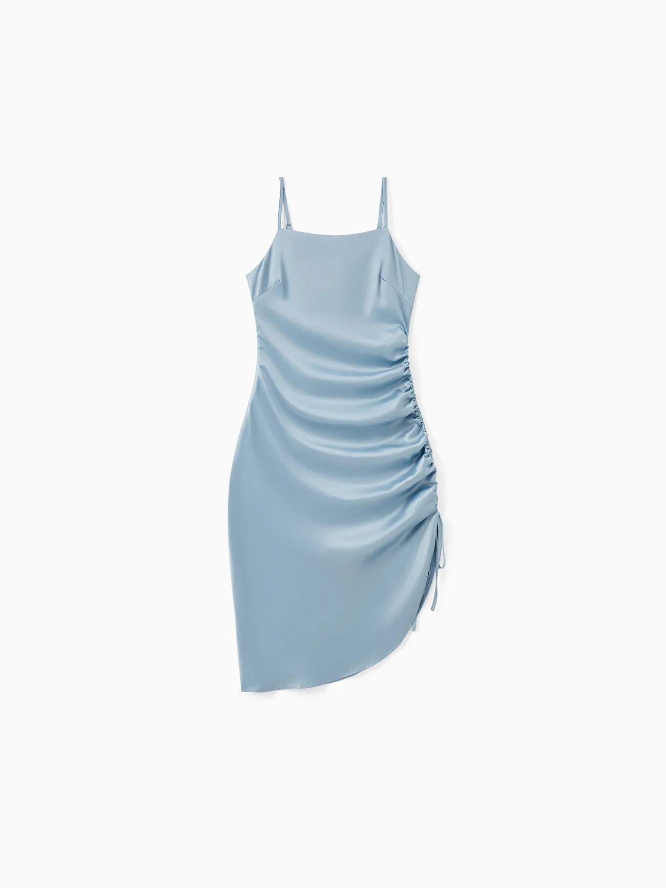 Mommy and Me Blue Drawstring Side Ruched Detail Satin Silk Slip Dress
Mommy and Me Blue Drawstring Side Ruched Detail Satin Silk Slip Dress