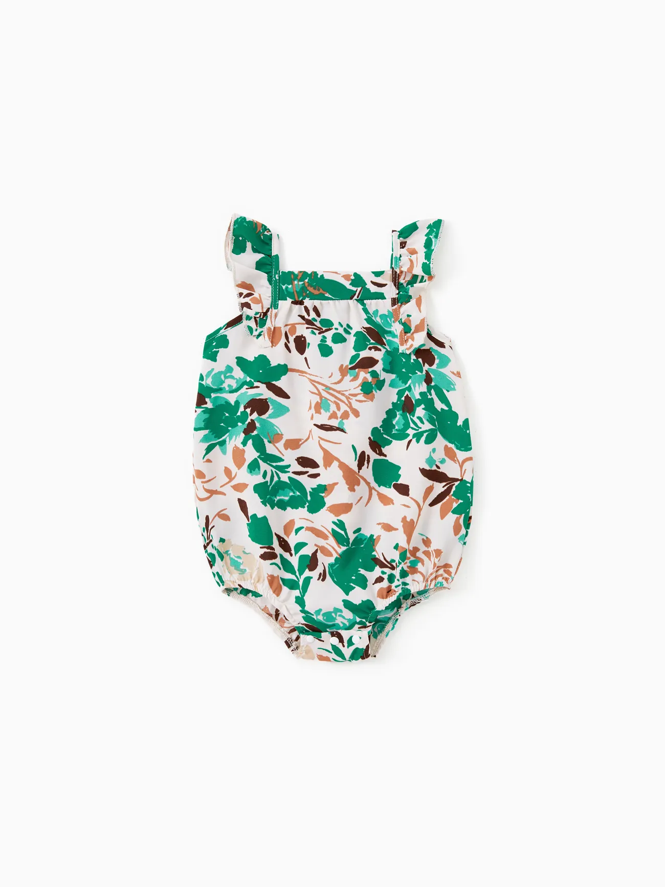 Family Matching Sets Green Solid Color Tee or Floral Pattern Wrap Bottom Strap Dress with Hidden Snap Button
Family Matching Sets Green Solid Color Tee or Floral Pattern Wrap Bottom Strap Dress with Hidden Snap Button
