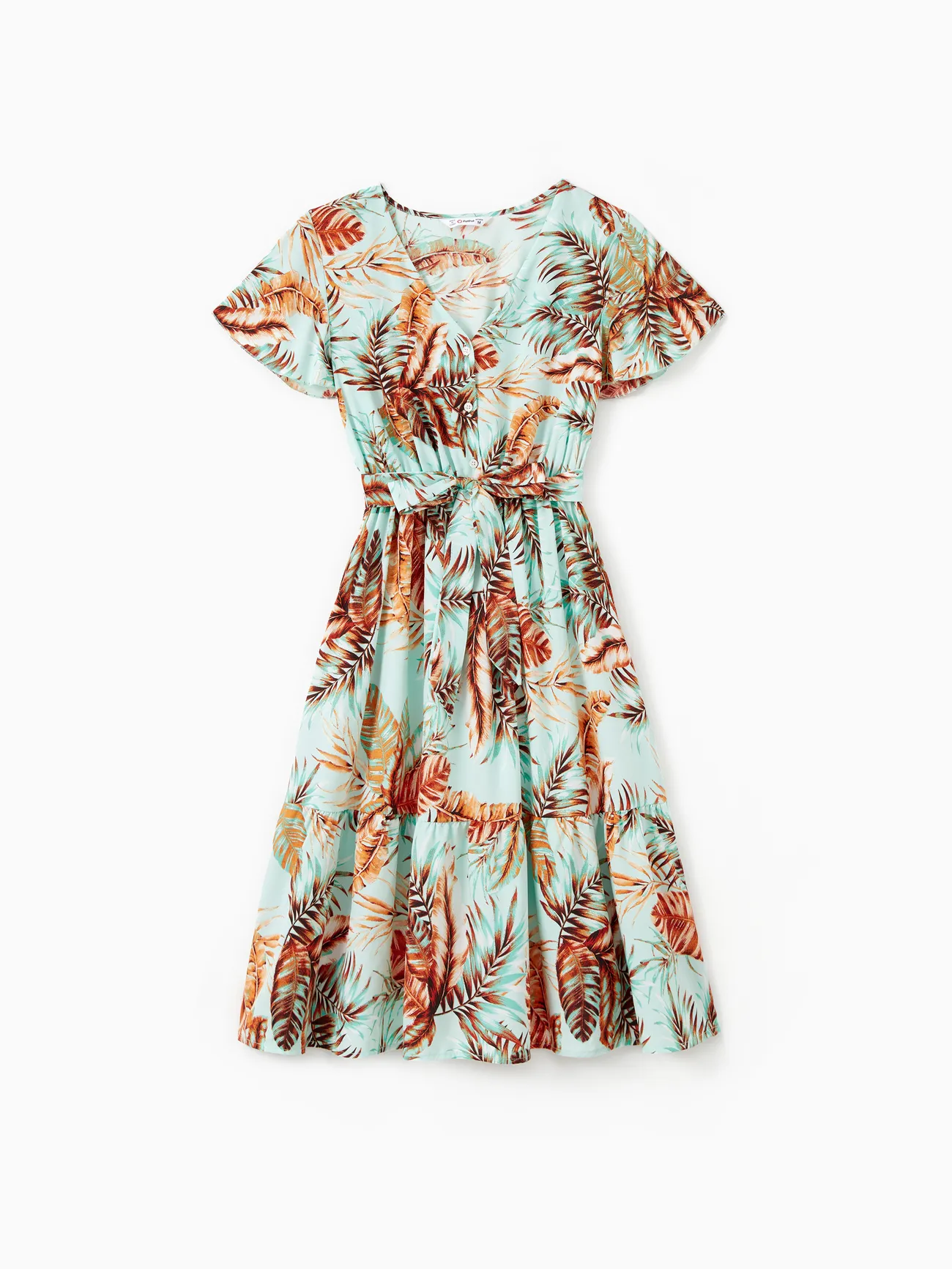 Mommy and Me Aqua Green Floral Button Up Ruffle Hem Dress or Matching Co-ord Set
Mommy and Me Aqua Green Floral Button Up Ruffle Hem Dress or Matching Co-ord Set