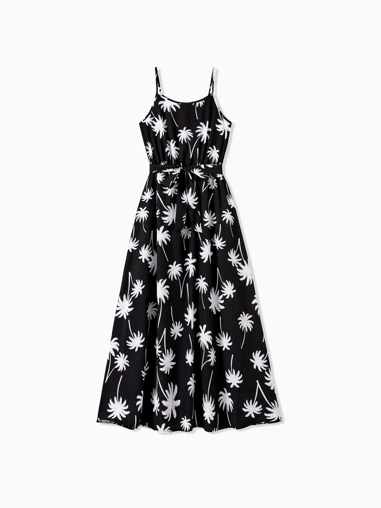 Family Matching Sets Black Coconut Tree Pattern Beach Shirt and Belted Strap Midi Dress
Family Matching Sets Black Coconut Tree Pattern Beach Shirt and Belted Strap Midi Dress
