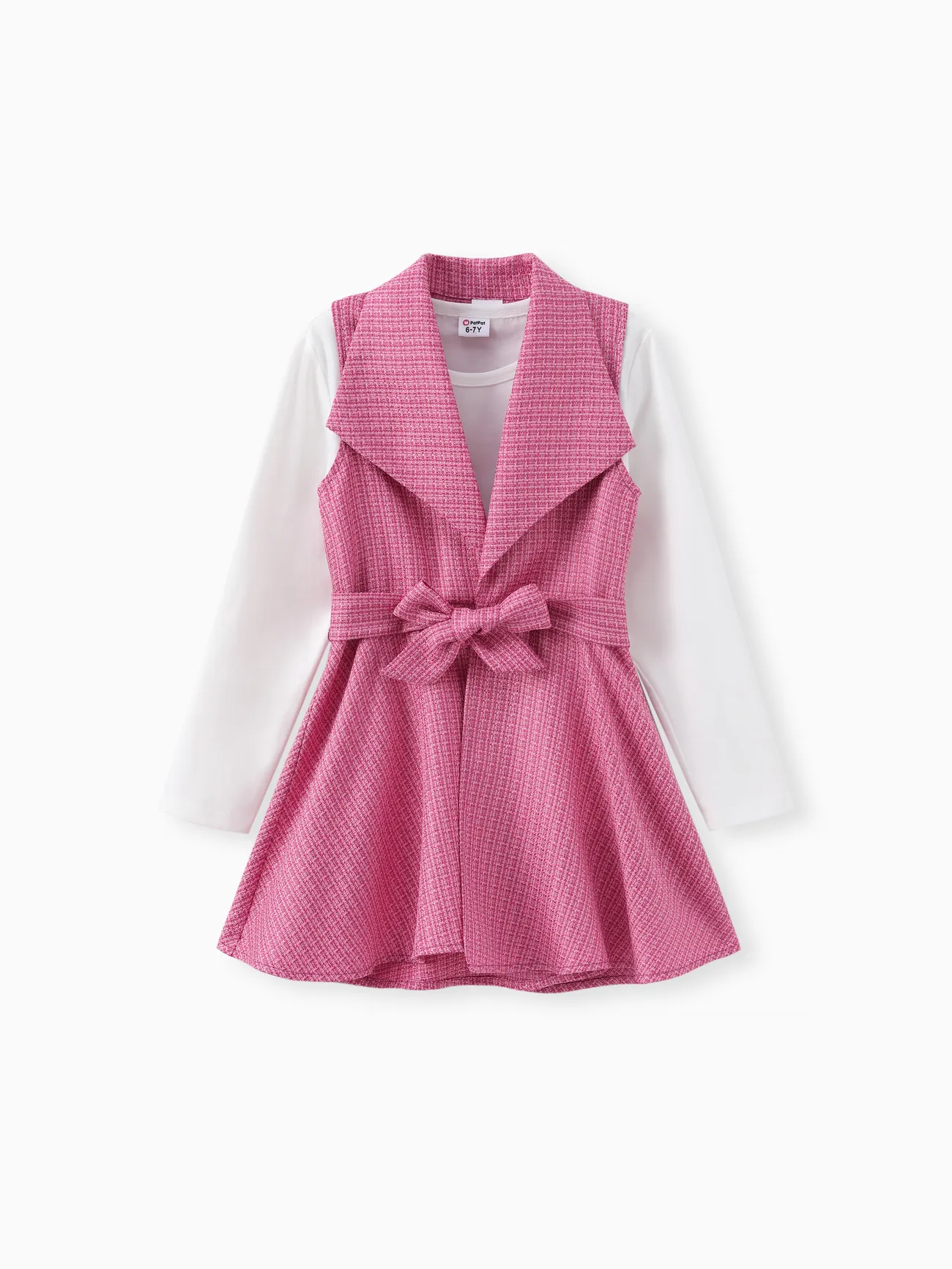 Toddler/Kid Girl 3pcs Fashionale Suit Collar Dress and Tee and Shorts Set 
Toddler/Kid Girl 3pcs Fashionale Suit Collar Dress and Tee and Shorts Set