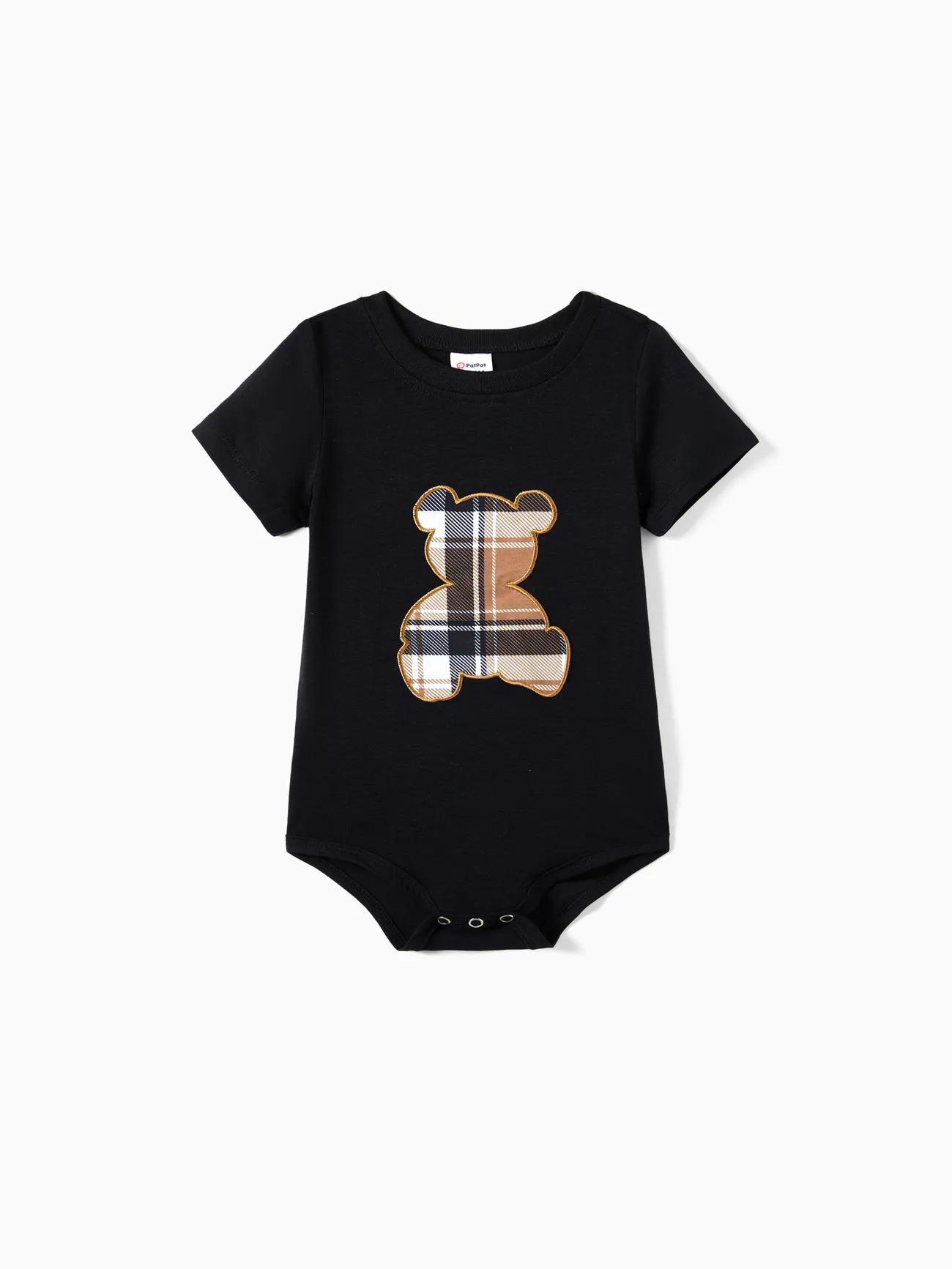 Family Matching Black Bear Top and Plaid Shorts Pajamas Sets 
Family Matching Black Bear Top and Plaid Shorts Pajamas Sets