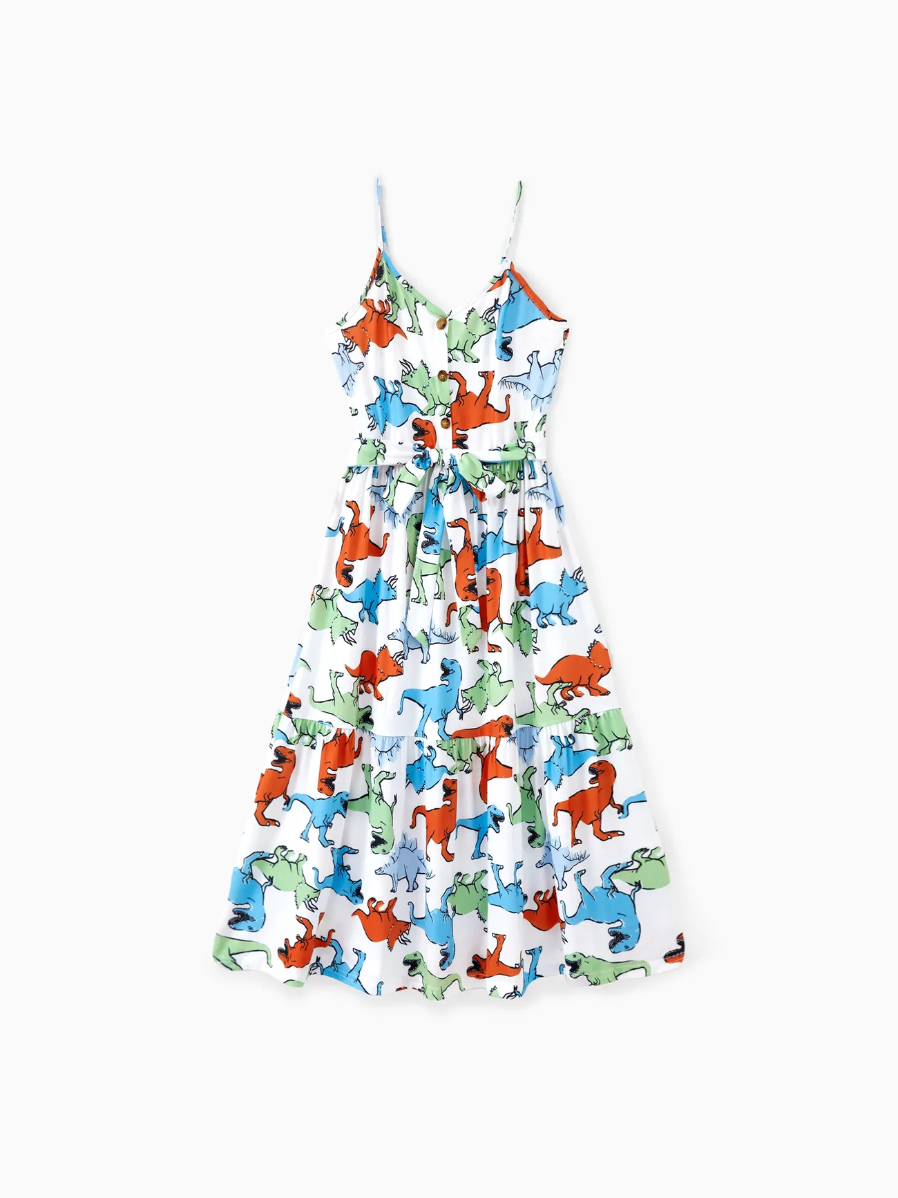 Family Matching Sets Colorful Dinosaur Pattern Shirt or Button Decor Elastic Waist Ruffle Hem Dress
Family Matching Sets Colorful Dinosaur Pattern Shirt or Button Decor Elastic Waist Ruffle Hem Dress