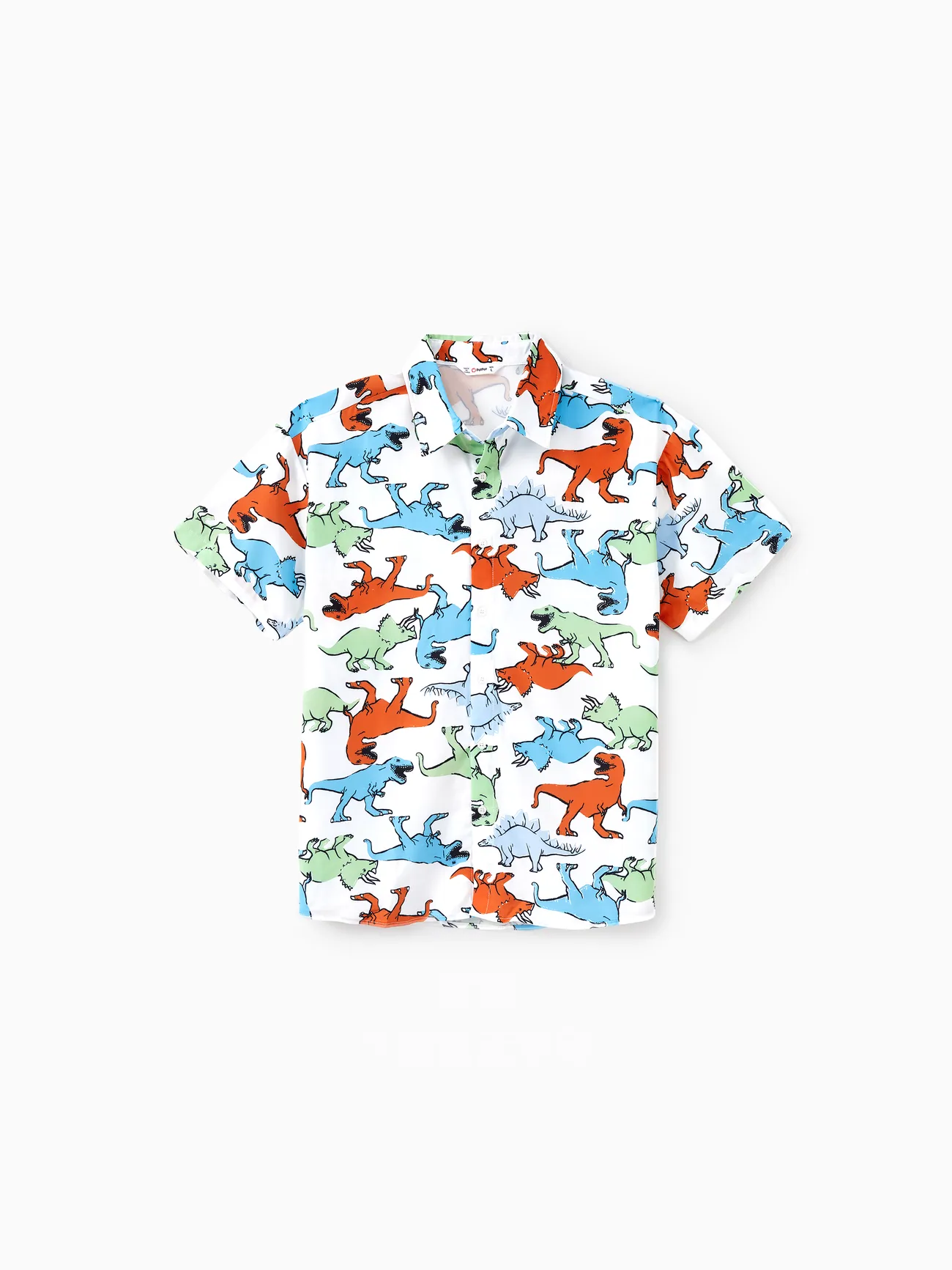 Family Matching Sets Colorful Dinosaur Pattern Shirt or Button Decor Elastic Waist Ruffle Hem Dress 
Family Matching Sets Colorful Dinosaur Pattern Shirt or Button Decor Elastic Waist Ruffle Hem Dress