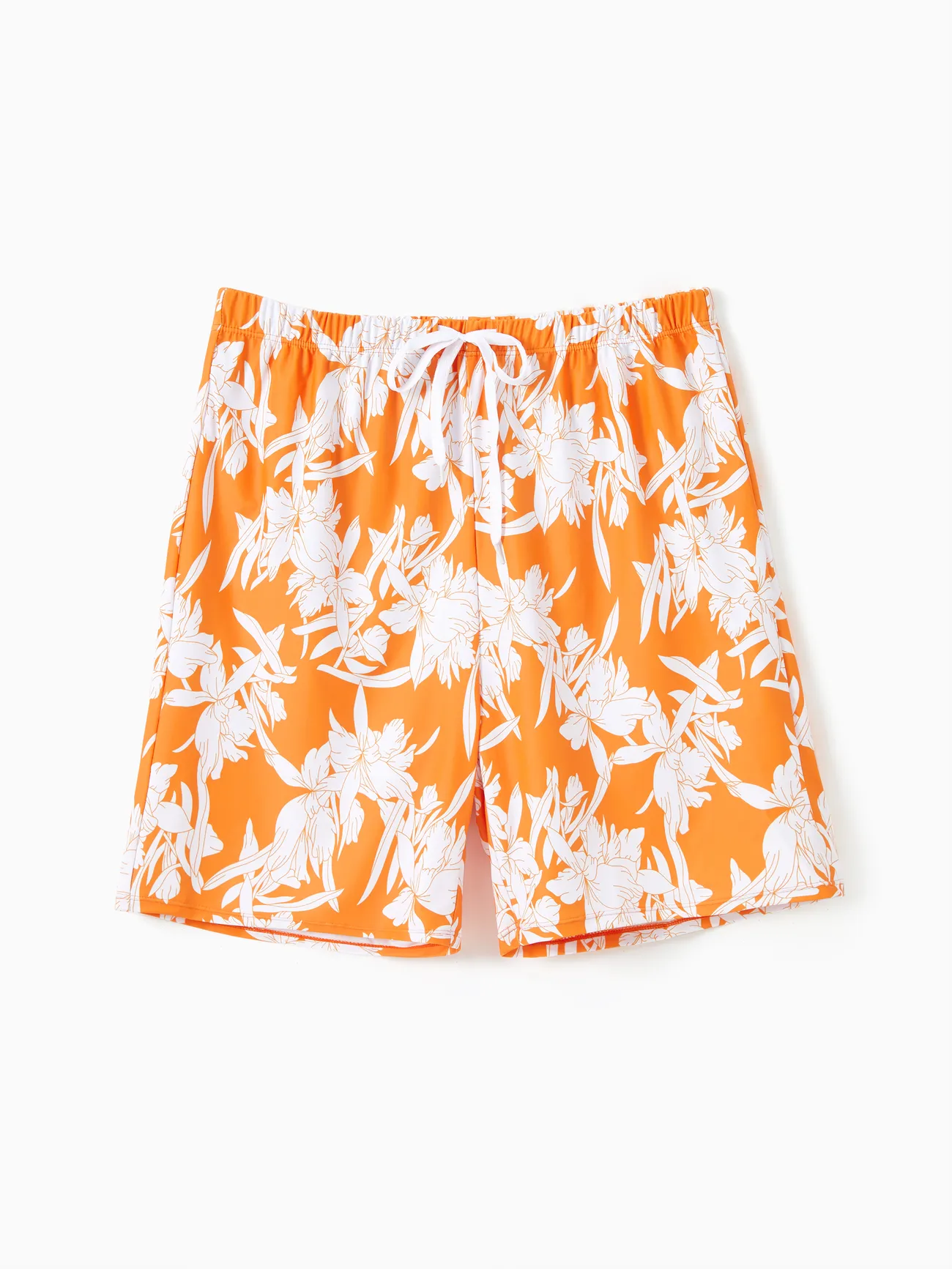 Family Matching Orange Floral Drawstring Swim Trunks or Cross Front Drawstring Sides One-Piece Swimsuit
Family Matching Orange Floral Drawstring Swim Trunks or Cross Front Drawstring Sides One-Piece Swimsuit