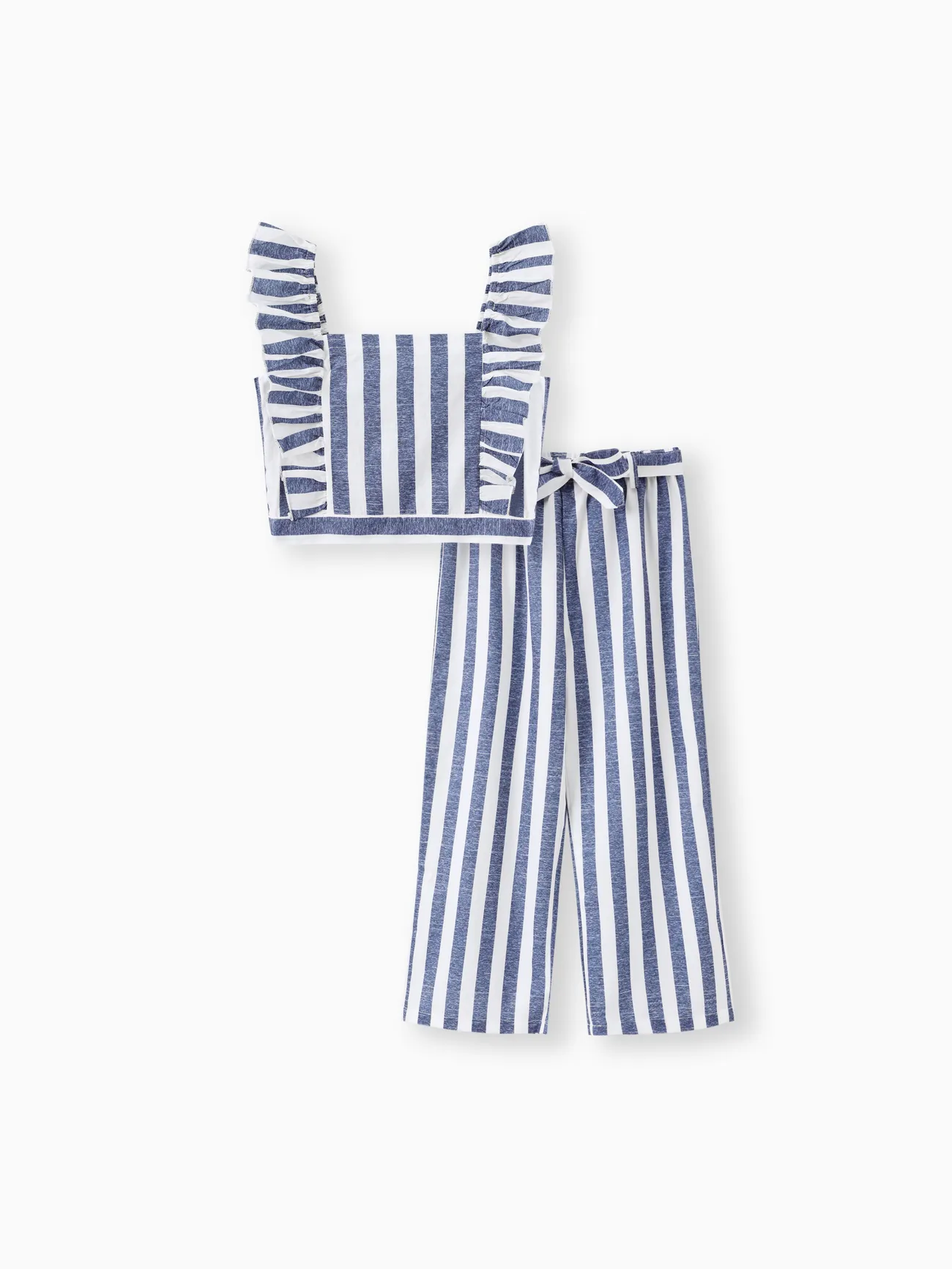 2Pcs Kid Girl Stripe Ruffled Tank Top and Pants Set
2Pcs Kid Girl Stripe Ruffled Tank Top and Pants Set