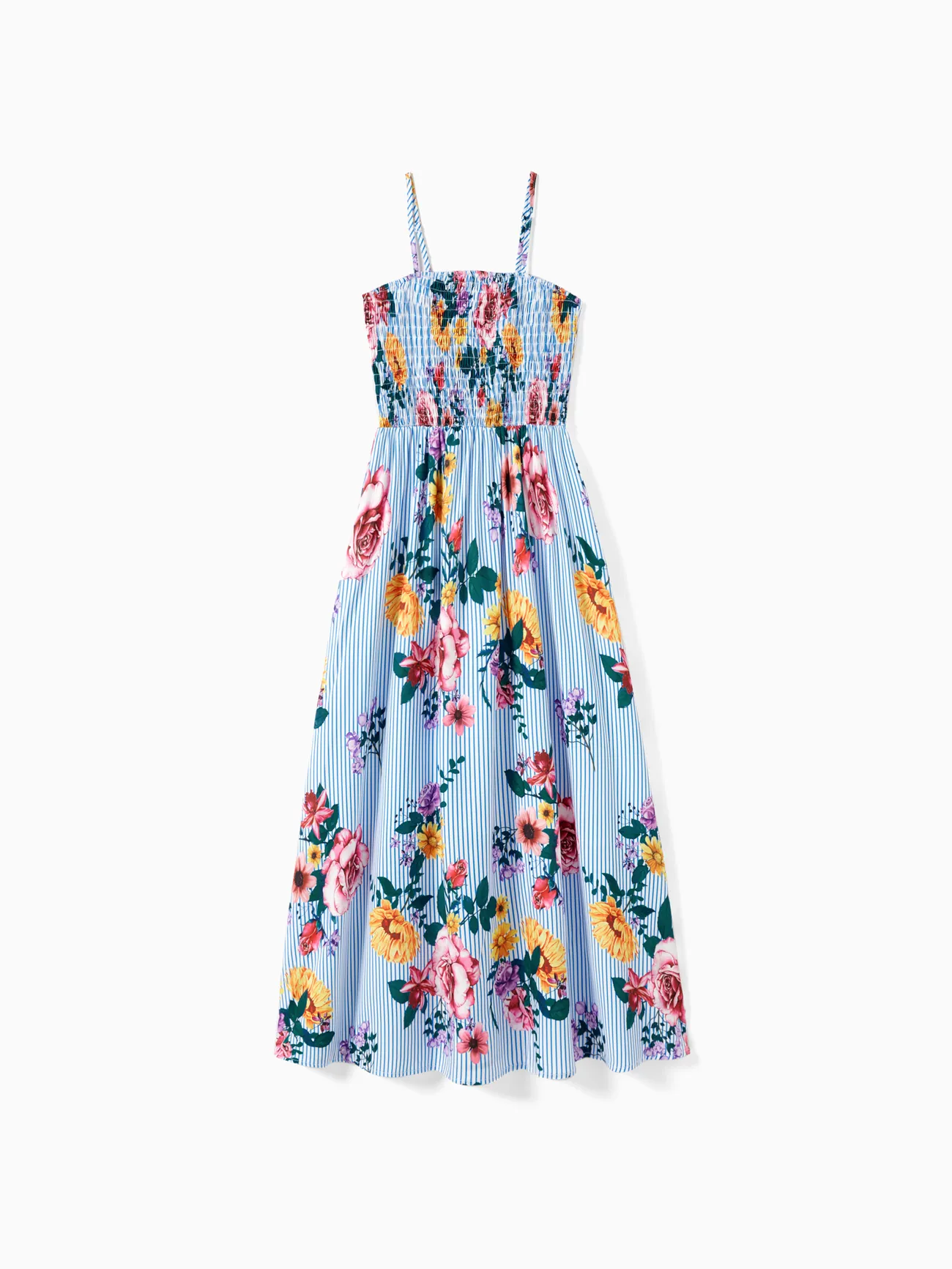 Family Matching Sets Denim Blue Short-Sleeve Shirt and Floral Print Shirred Top Strap Dress
Family Matching Sets Denim Blue Short-Sleeve Shirt and Floral Print Shirred Top Strap Dress