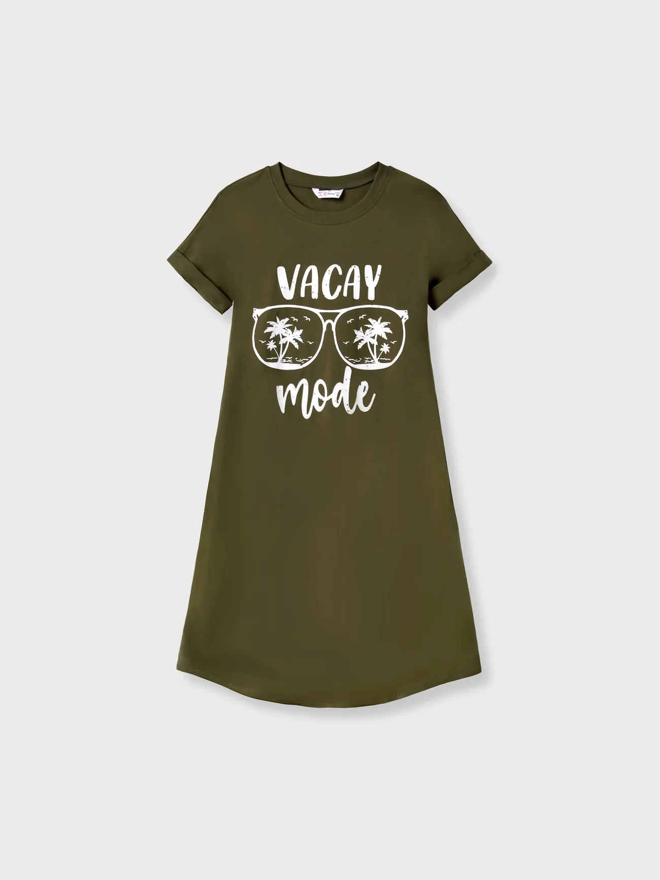 Family Matching Sets Allover Printed T-Shirt and Army Green Glasses Pattern T-Shirt Dress with Pockets
Family Matching Sets Allover Printed T-Shirt and Army Green Glasses Pattern T-Shirt Dress with Pockets
