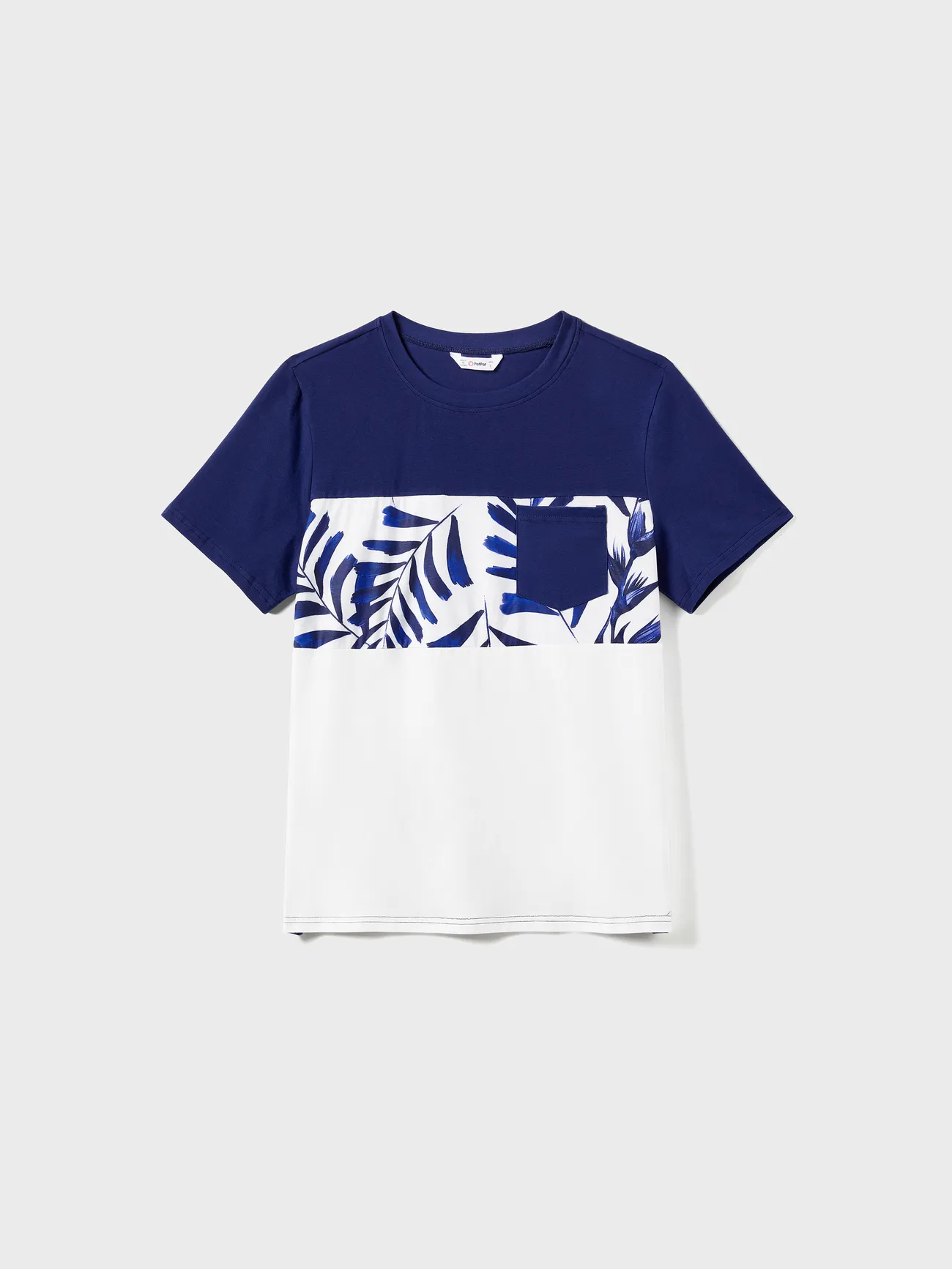 Family Matching Modern Blue and White Botanical Leaf Design Button Strap Dress and Color Block Tee Sets
Family Matching Modern Blue and White Botanical Leaf Design Button Strap Dress and Color Block Tee Sets