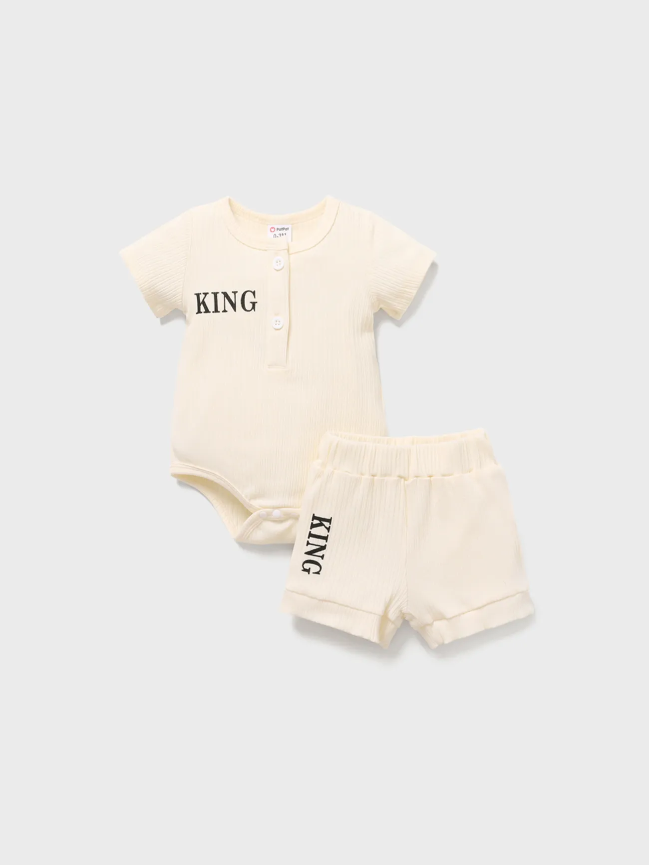 2pcs Baby Boy 95% Cotton Ribbed Letter Print Short-sleeve Romper & Shorts Set 
2pcs Baby Boy 95% Cotton Ribbed Letter Print Short-sleeve Romper & Shorts Set