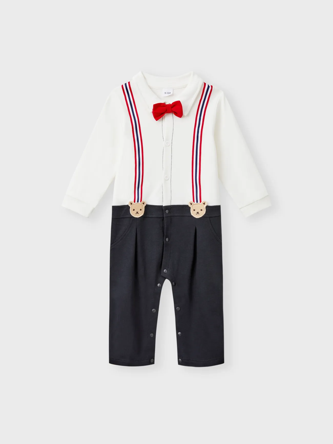 Baby Boy 95% Cotton Faux Layering Jumpsuit 
Baby Boy 95% Cotton Faux Layering Jumpsuit