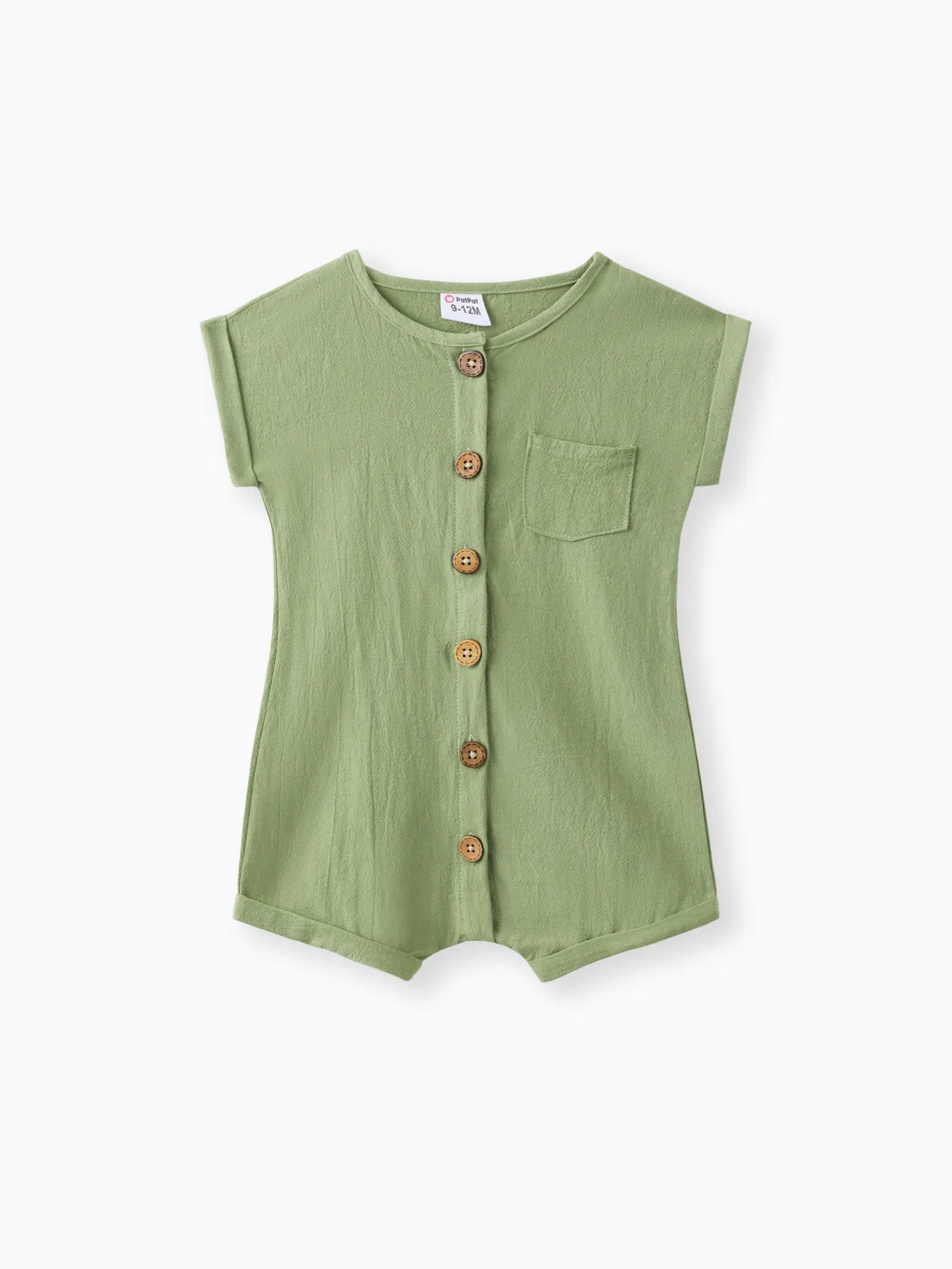 Baby Boy/Girl 100% Cotton Solid/Striped Button Up Cap-sleeve Romper 
Baby Boy/Girl 100% Cotton Solid/Striped Button Up Cap-sleeve Romper