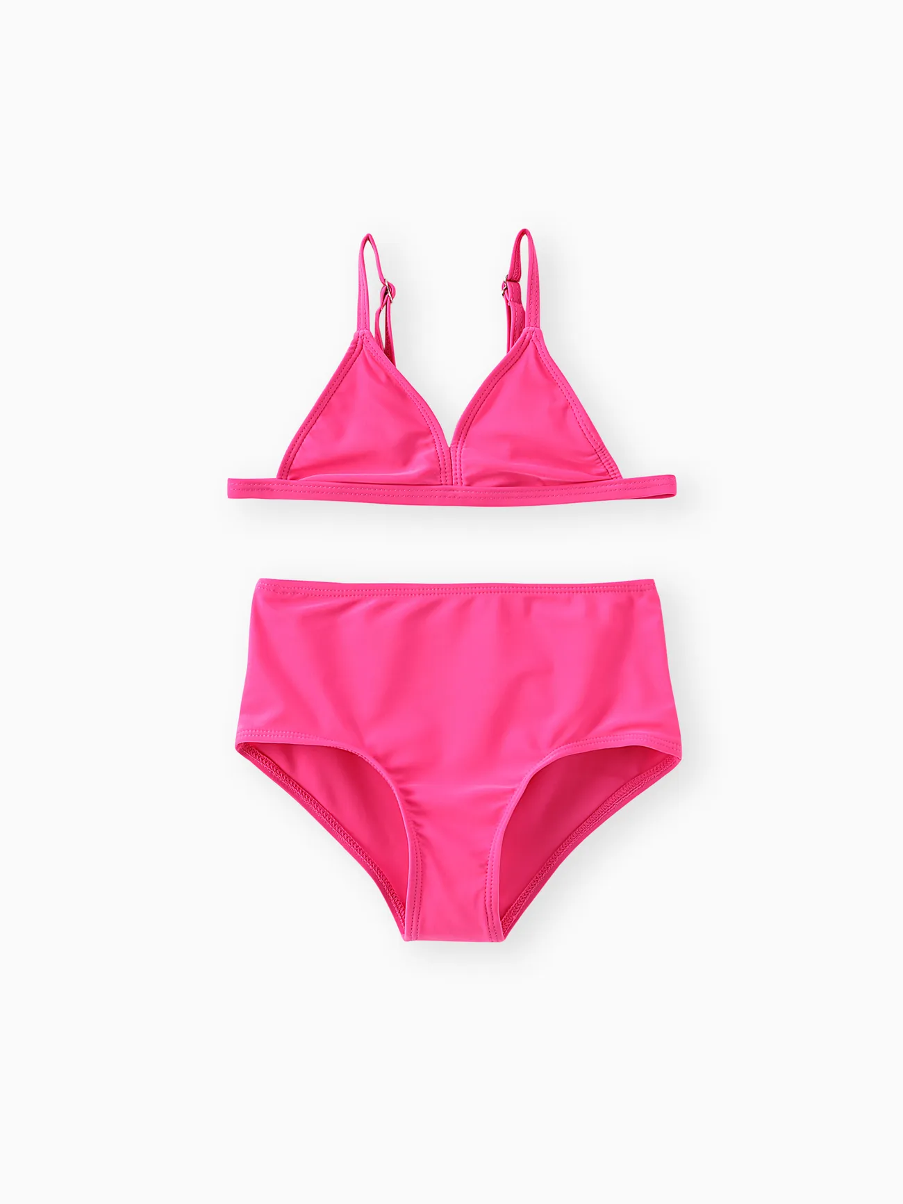 Girl's 2pcs Solid Color Swimsuit with Hanging Strap, Tight Fit, Polyester-Spandex Material
Girl's 2pcs Solid Color Swimsuit with Hanging Strap, Tight Fit, Polyester-Spandex Material