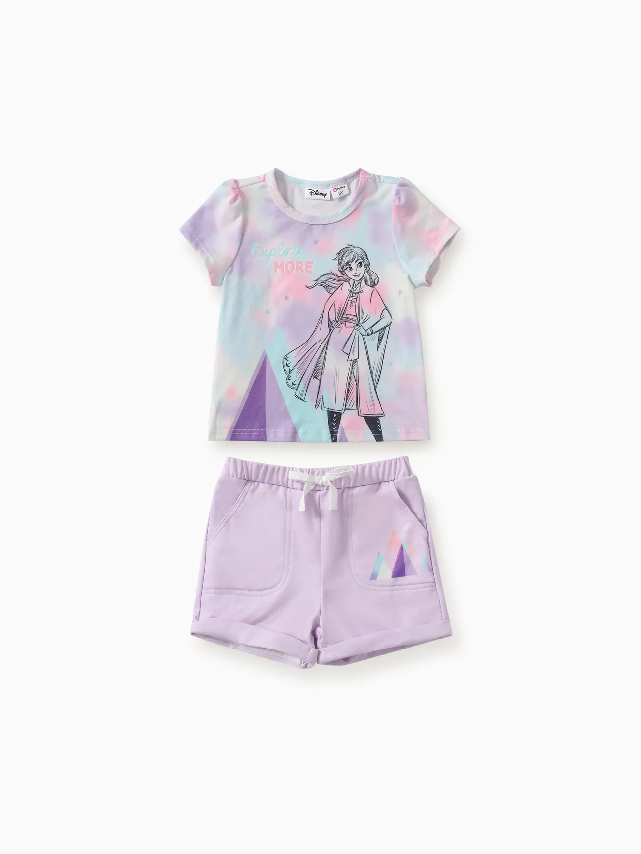 Disney Frozen Toddler Girls 2pcs Naia™ Tie-dye Gradient Geometric Print T-shirt with Shorts Set
Disney Frozen Toddler Girls 2pcs Naia™ Tie-dye Gradient Geometric Print T-shirt with Shorts Set