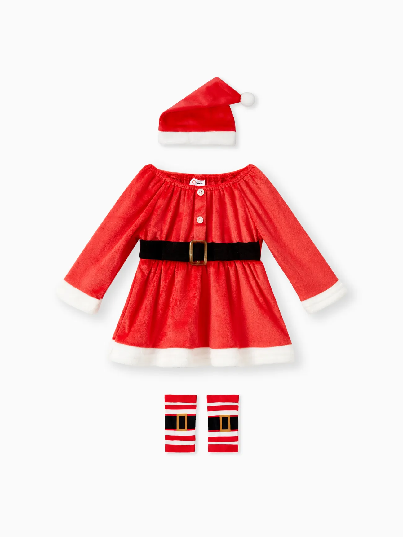 Christmas 3pcs Baby Girl Red Fleece Long-sleeve Dress with Xmas Hat & Calf Sleeves Set
Christmas 3pcs Baby Girl Red Fleece Long-sleeve Dress with Xmas Hat & Calf Sleeves Set
