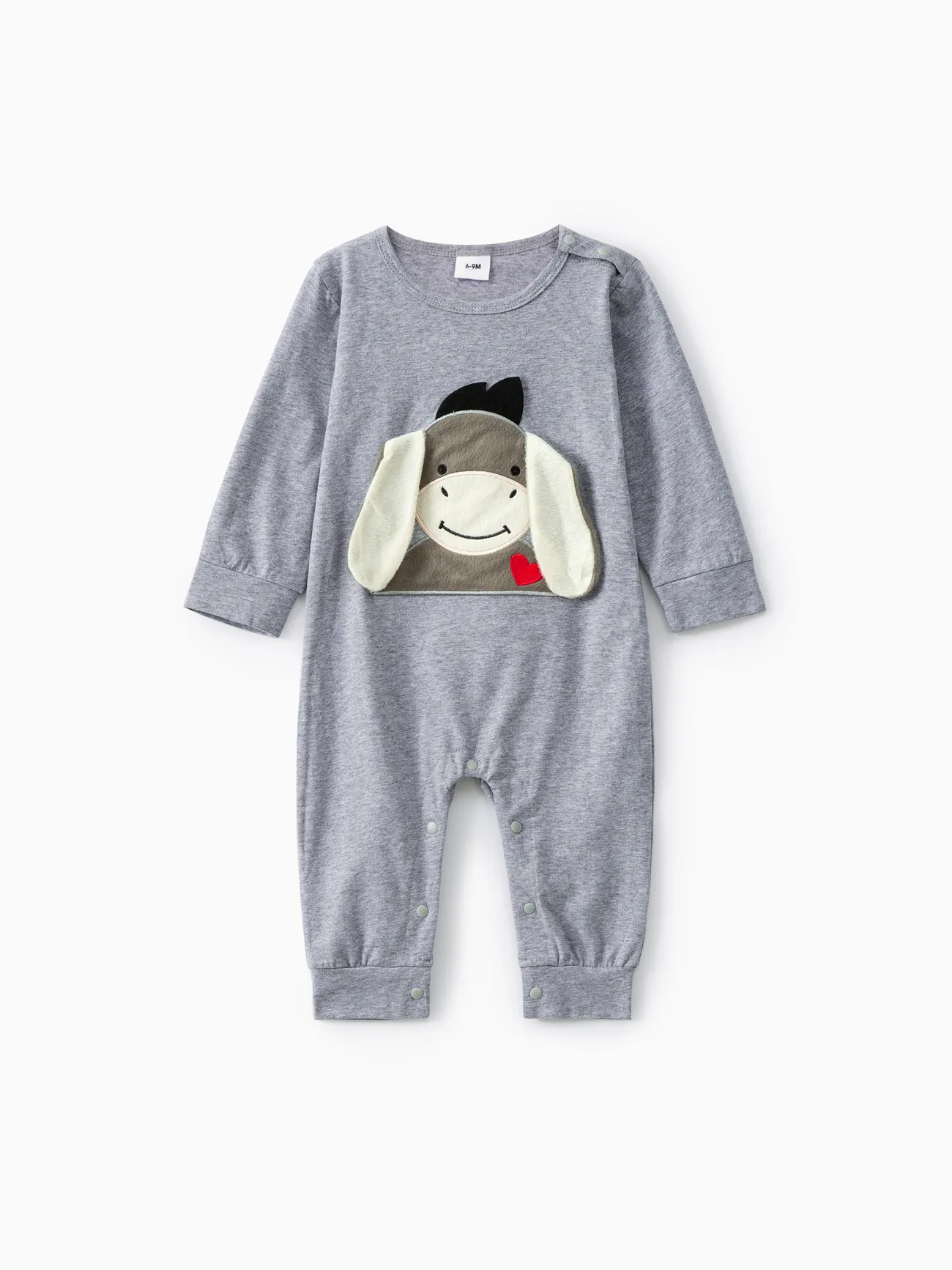 Donkey Embroidery 3D Ear Design Long-sleeve Green Baby Jumpsuit
Donkey Embroidery 3D Ear Design Long-sleeve Green Baby Jumpsuit