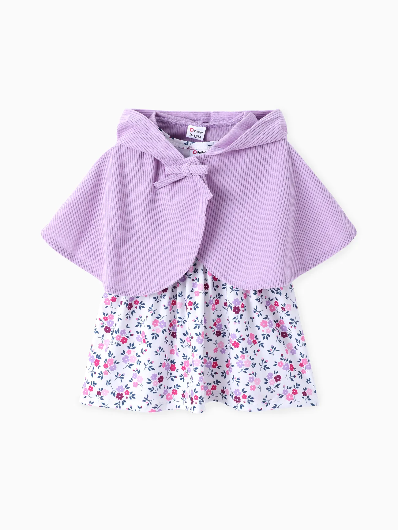 Baby Girl 2pcs Solid Cardigan and Floral Print Dress Set 
Baby Girl 2pcs Solid Cardigan and Floral Print Dress Set