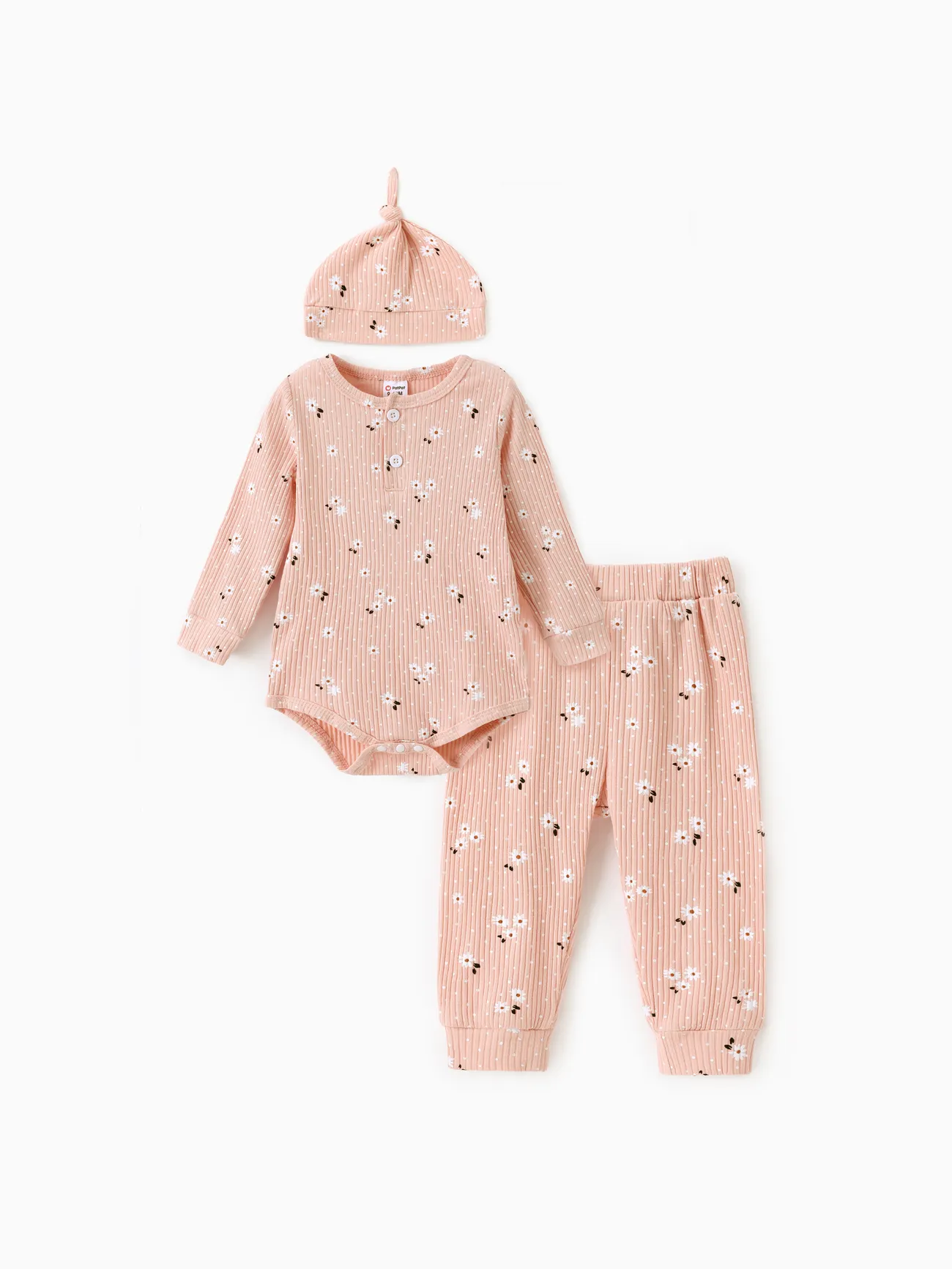 Baby Girl 3pcs Floral Print Romper and Pants with Hat Set
Baby Girl 3pcs Floral Print Romper and Pants with Hat Set