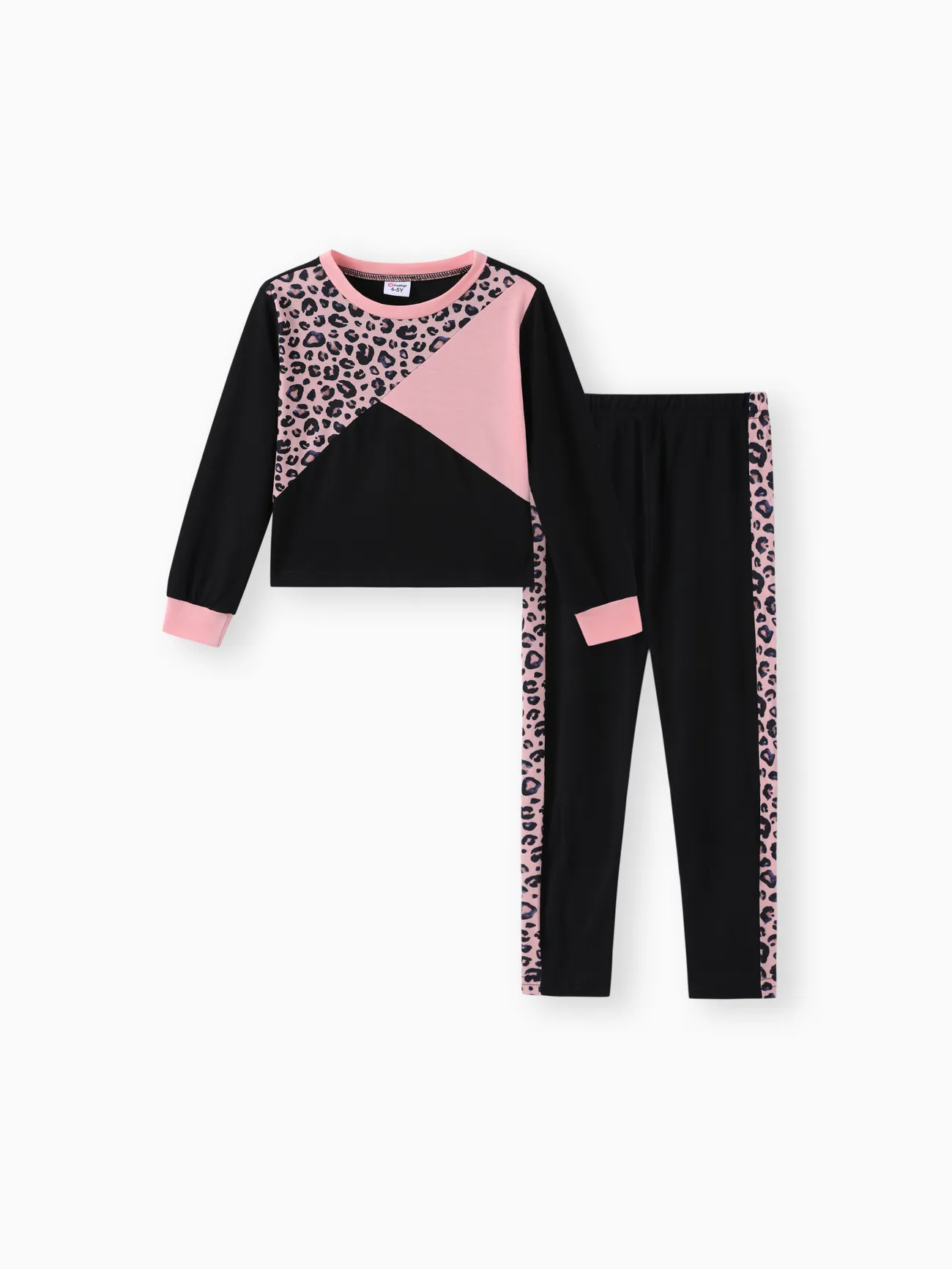 Fashionable Kid Girl Leopard & Color Block Set 
Fashionable Kid Girl Leopard & Color Block Set