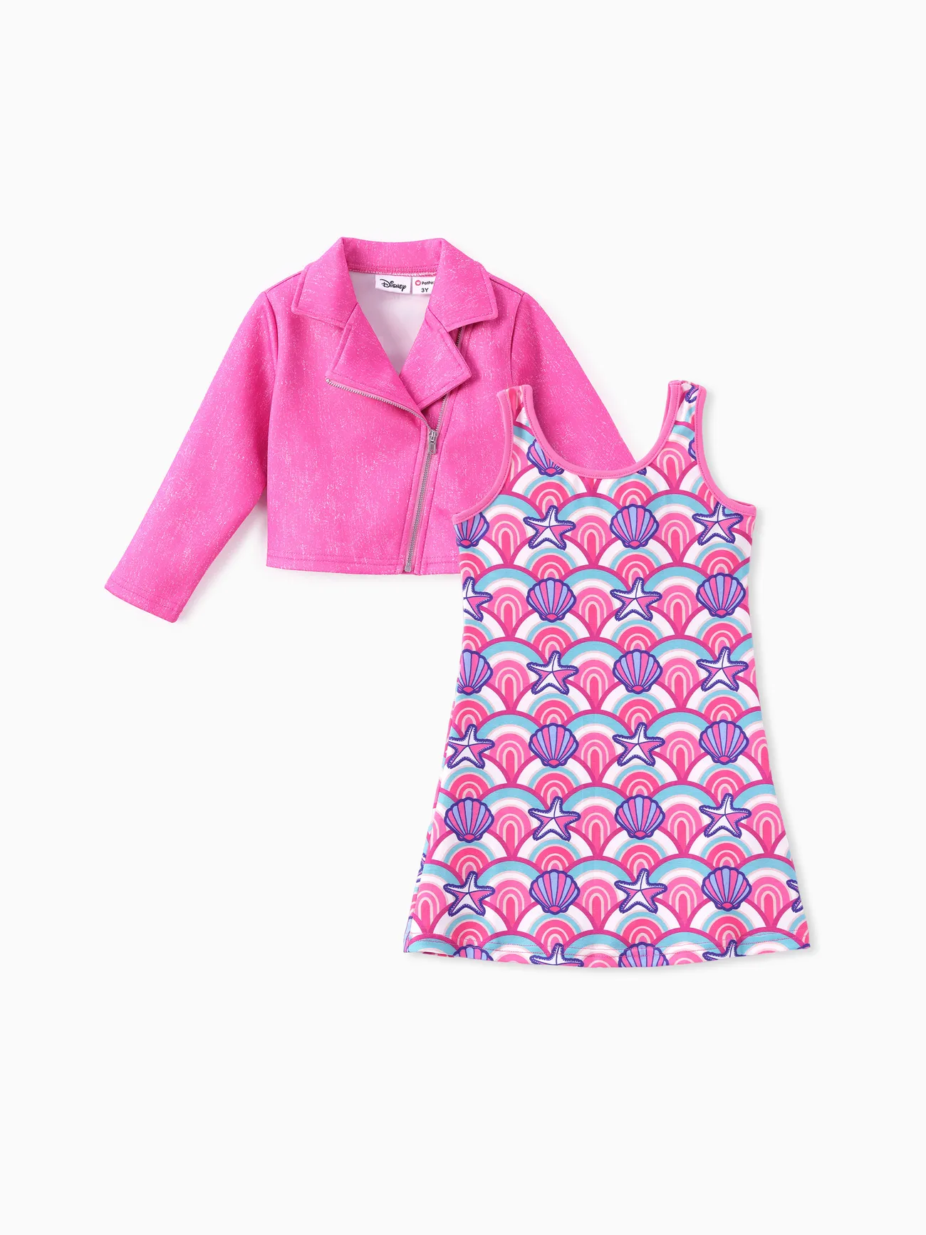 Disney Princess Toddler Girl Ariel/Moana 2pcs Motor Jacket with Tank Dress Set
Disney Princess Toddler Girl Ariel/Moana 2pcs Motor Jacket with Tank Dress Set
