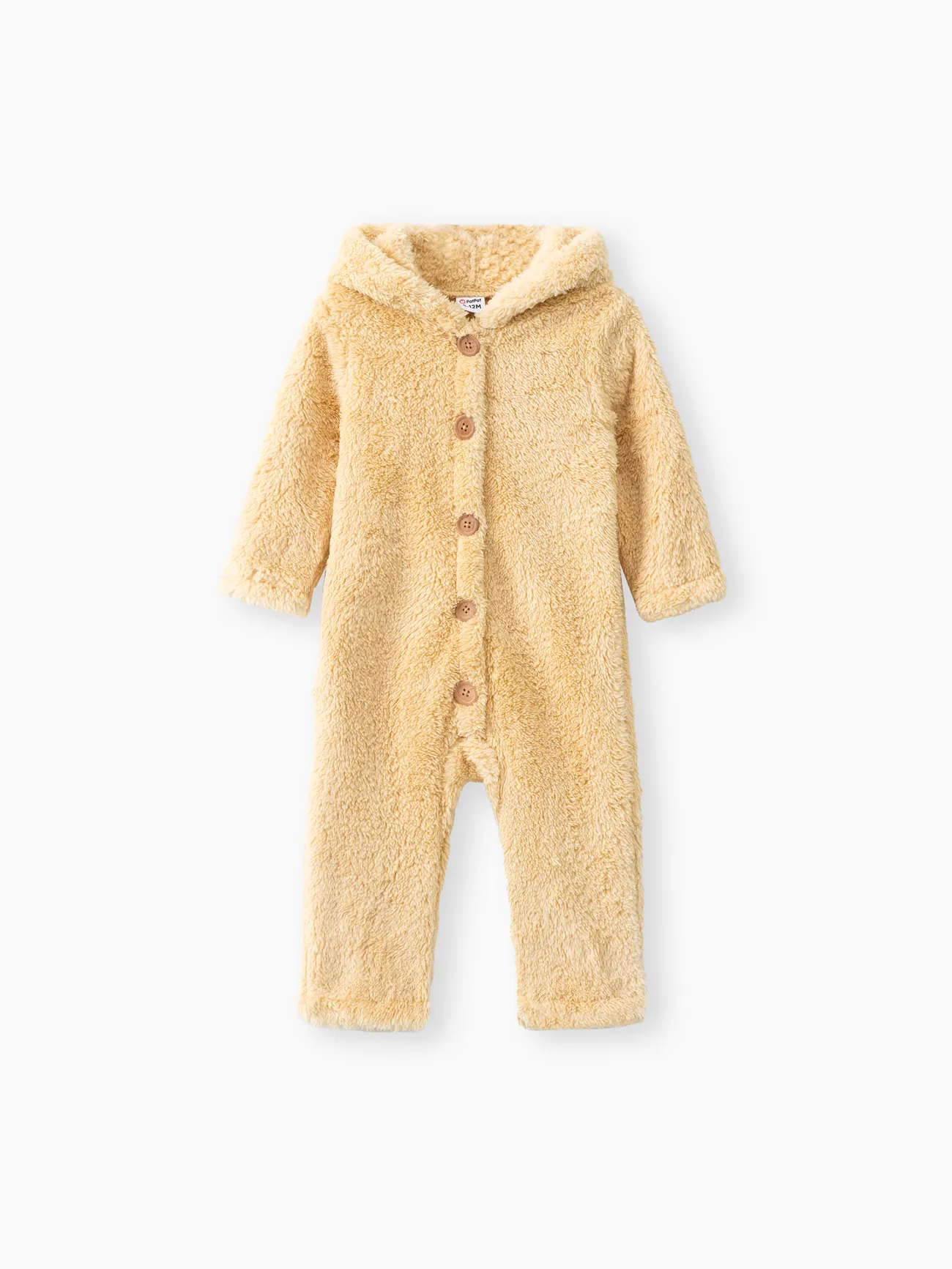 Baby Girl Solid Thickened Fuzzy Fleece Long-sleeve Hooded Jumpsuit 
Baby Girl Solid Thickened Fuzzy Fleece Long-sleeve Hooded Jumpsuit