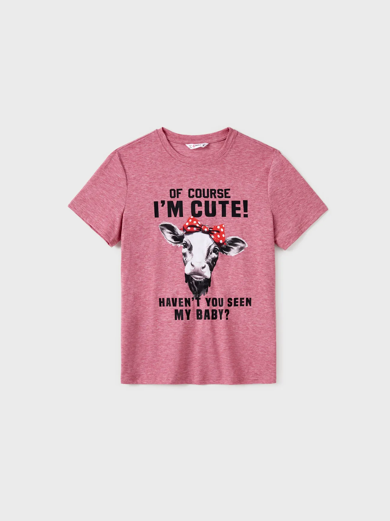 Family Matching Farm Style Solid Color Short Sleeves Cow Pattern Graphic Tops 
Family Matching Farm Style Solid Color Short Sleeves Cow Pattern Graphic Tops