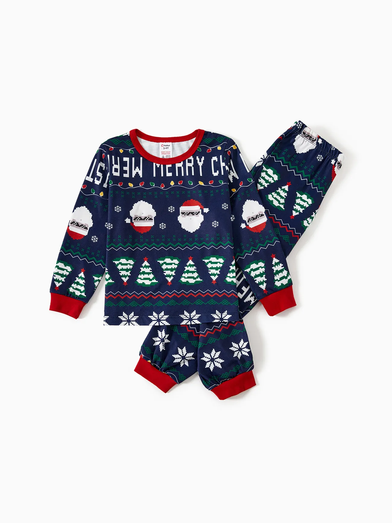 Christmas Santa and Snowflake Print Family Matching Pajamas Sets (Flame Resistant)
Christmas Santa and Snowflake Print Family Matching Pajamas Sets (Flame Resistant)