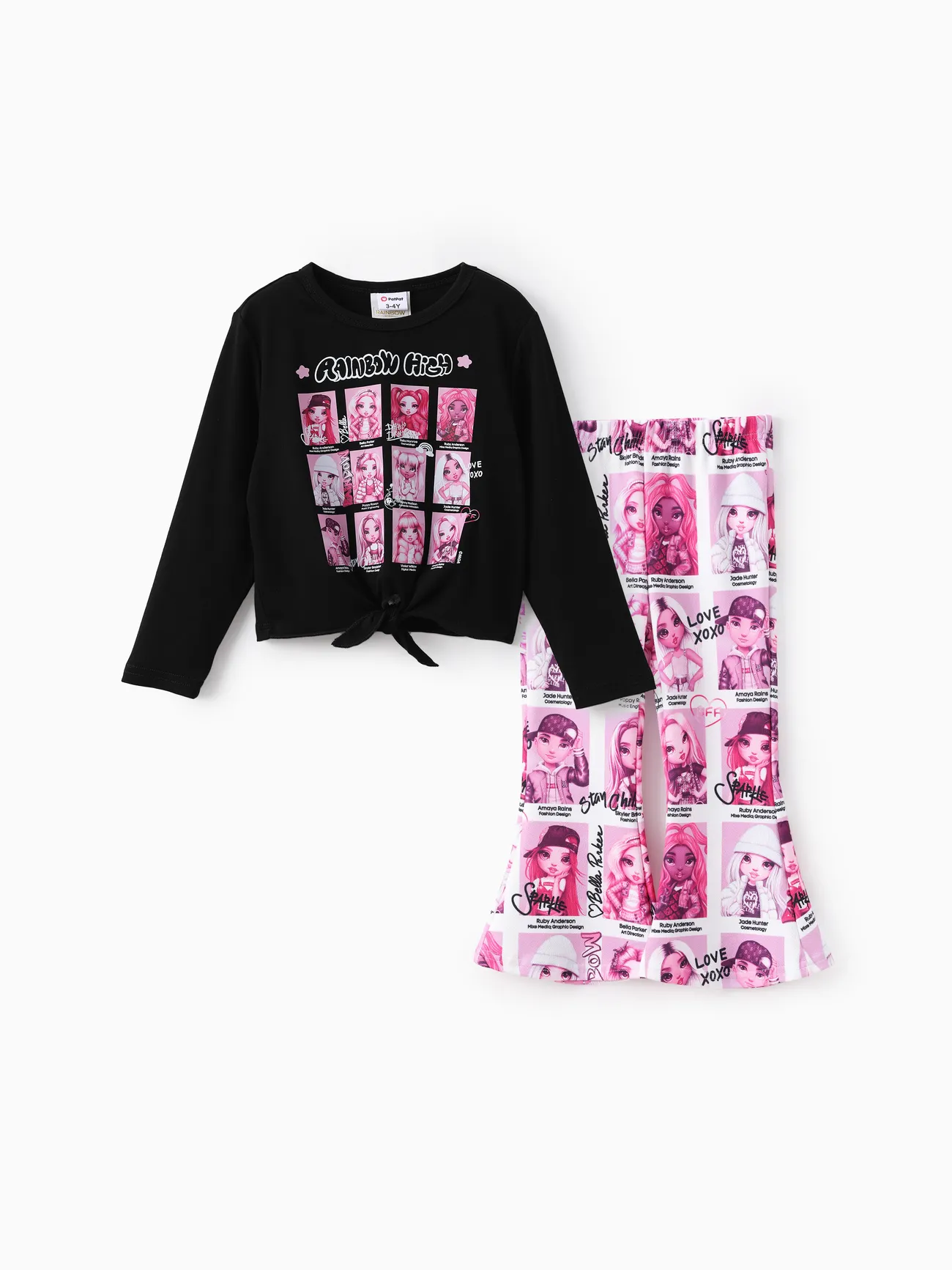 Rainbow high Toddler & Girls 2pcs Long-sleeve Tee and Flare Pants Set 
Rainbow high Toddler & Girls 2pcs Long-sleeve Tee and Flare Pants Set