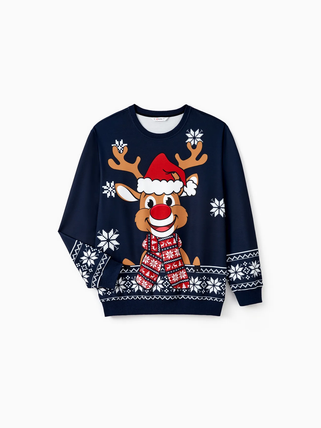 Christmas Family Matching Cartoon Reindeer Graphic Snowflake Background Long Sleeves Tops
Christmas Family Matching Cartoon Reindeer Graphic Snowflake Background Long Sleeves Tops
