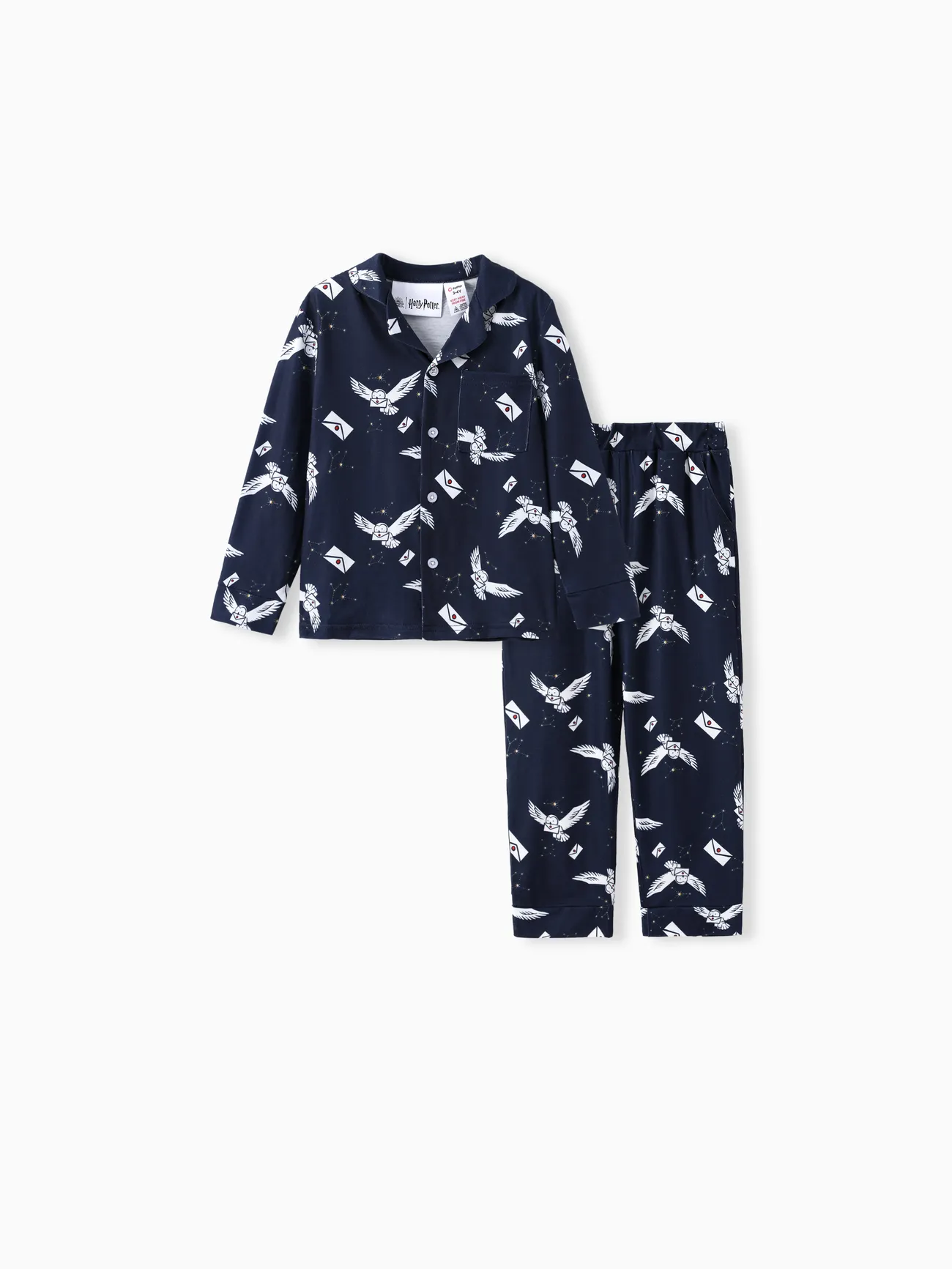 Harry Potter Family Matching 2pcs Christmas Owl Pattern Lapel Long-sleeve Pajamas Set (Flame Resistant)
Harry Potter Family Matching 2pcs Christmas Owl Pattern Lapel Long-sleeve Pajamas Set (Flame Resistant)
