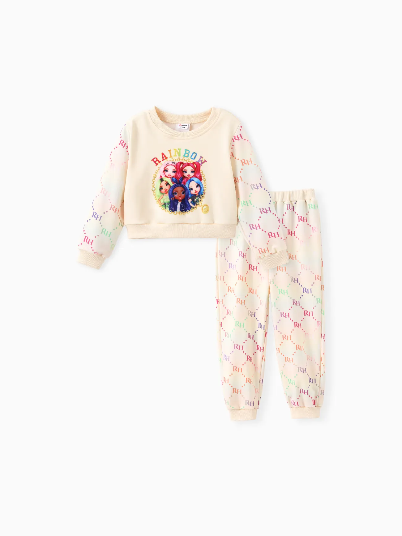 Rainbow High Toddler/Kid Girl 2pcs Character Letter Gradient Print Long-sleeve Sweatshirt And Pants Set
Rainbow High Toddler/Kid Girl 2pcs Character Letter Gradient Print Long-sleeve Sweatshirt And Pants Set